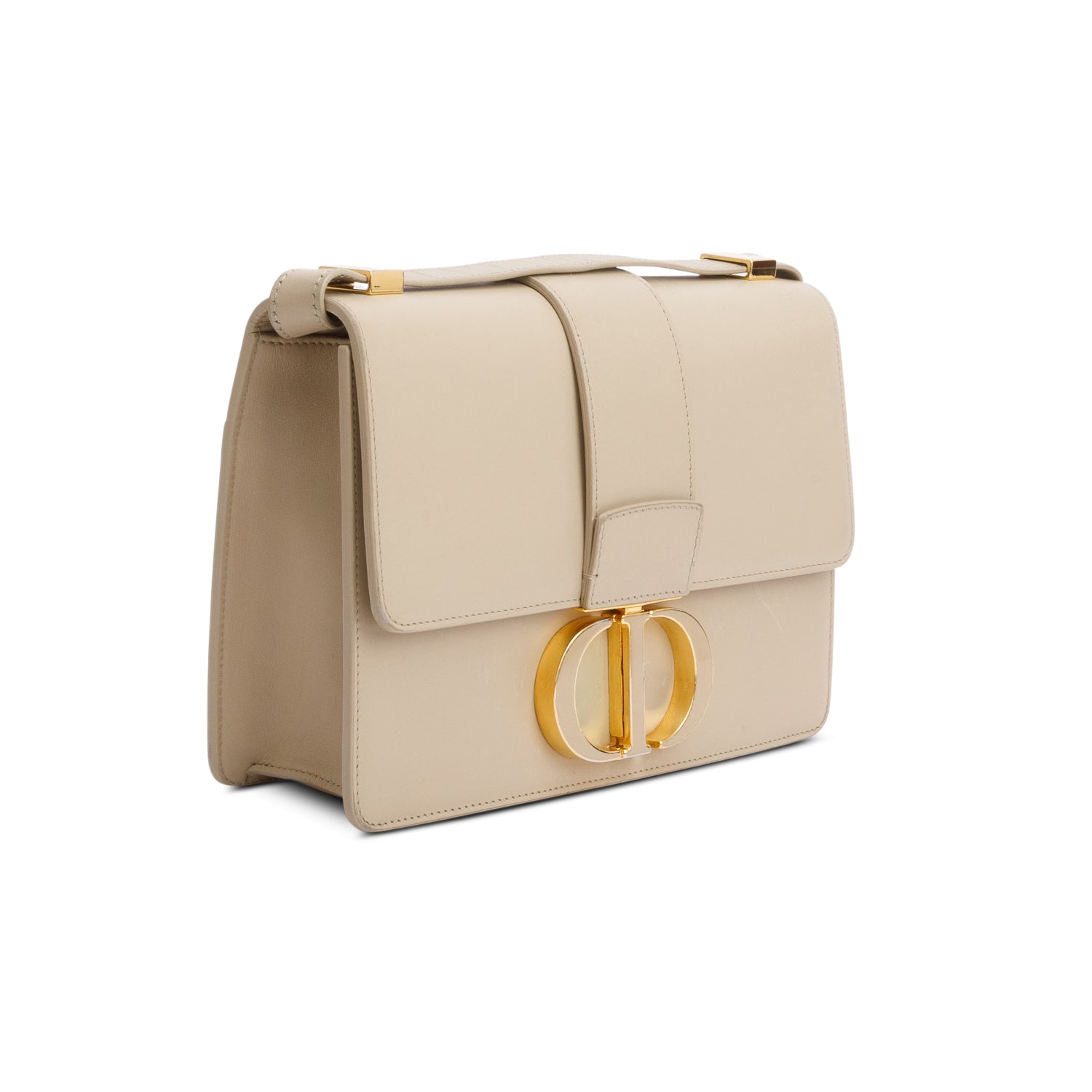 Christian Dior 2020 Beige Leather Medium 30 Montaigne Bag