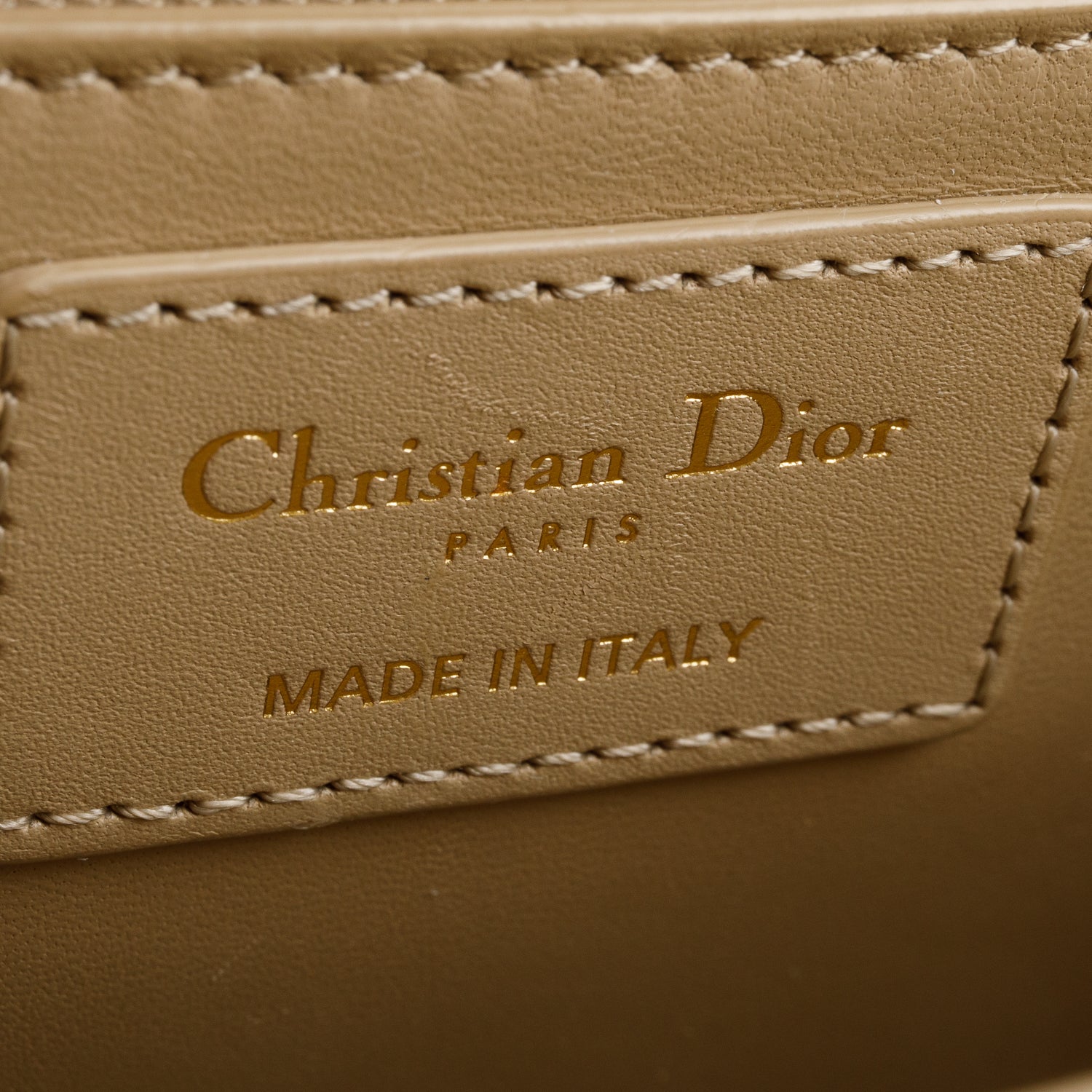 Christian Dior 2020 Beige Leather Medium 30 Montaigne Bag