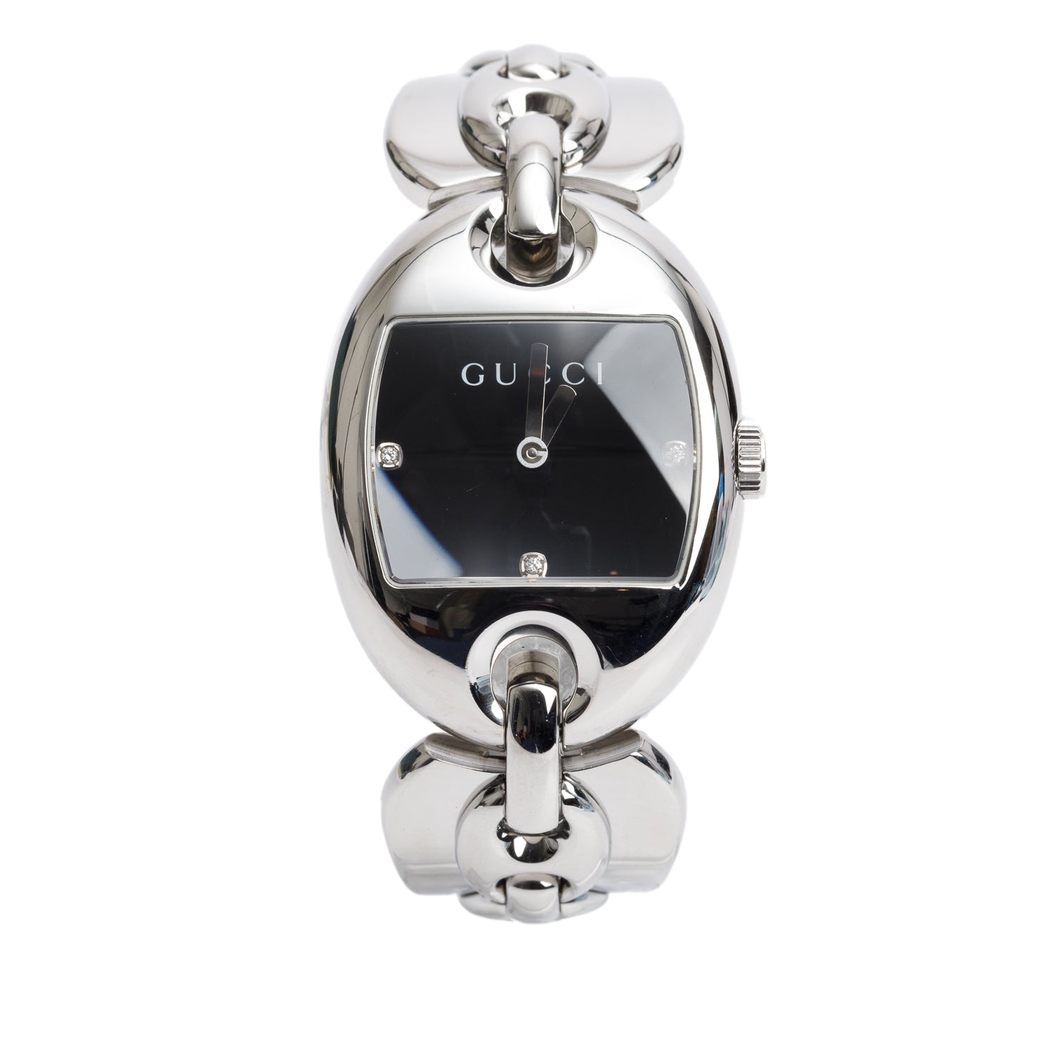 Gucci Stainless Steel 121.3 Series Marina Chain Watch Black