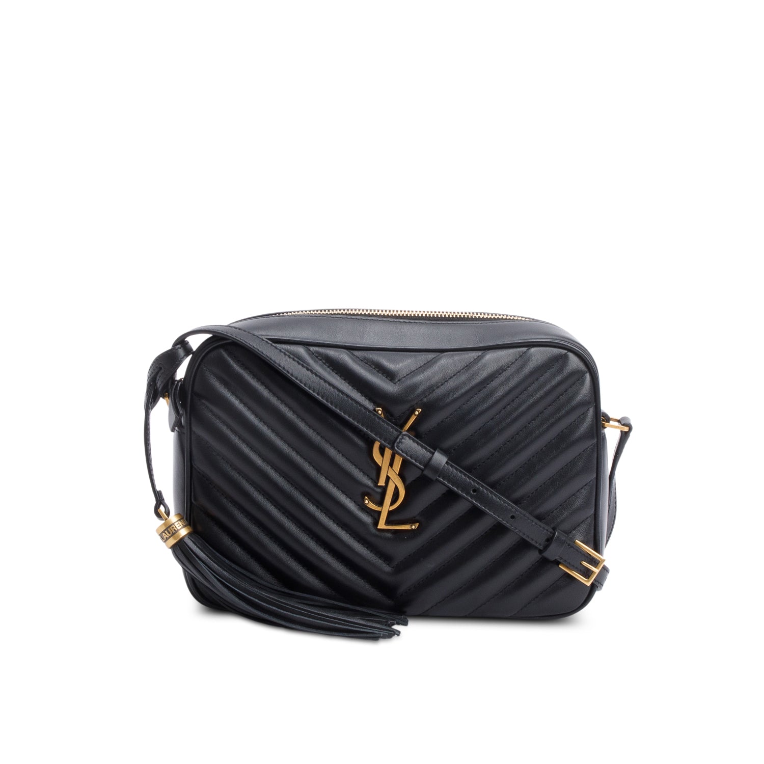 Saint Laurent Black Quilted Leather Lou Camera Bag