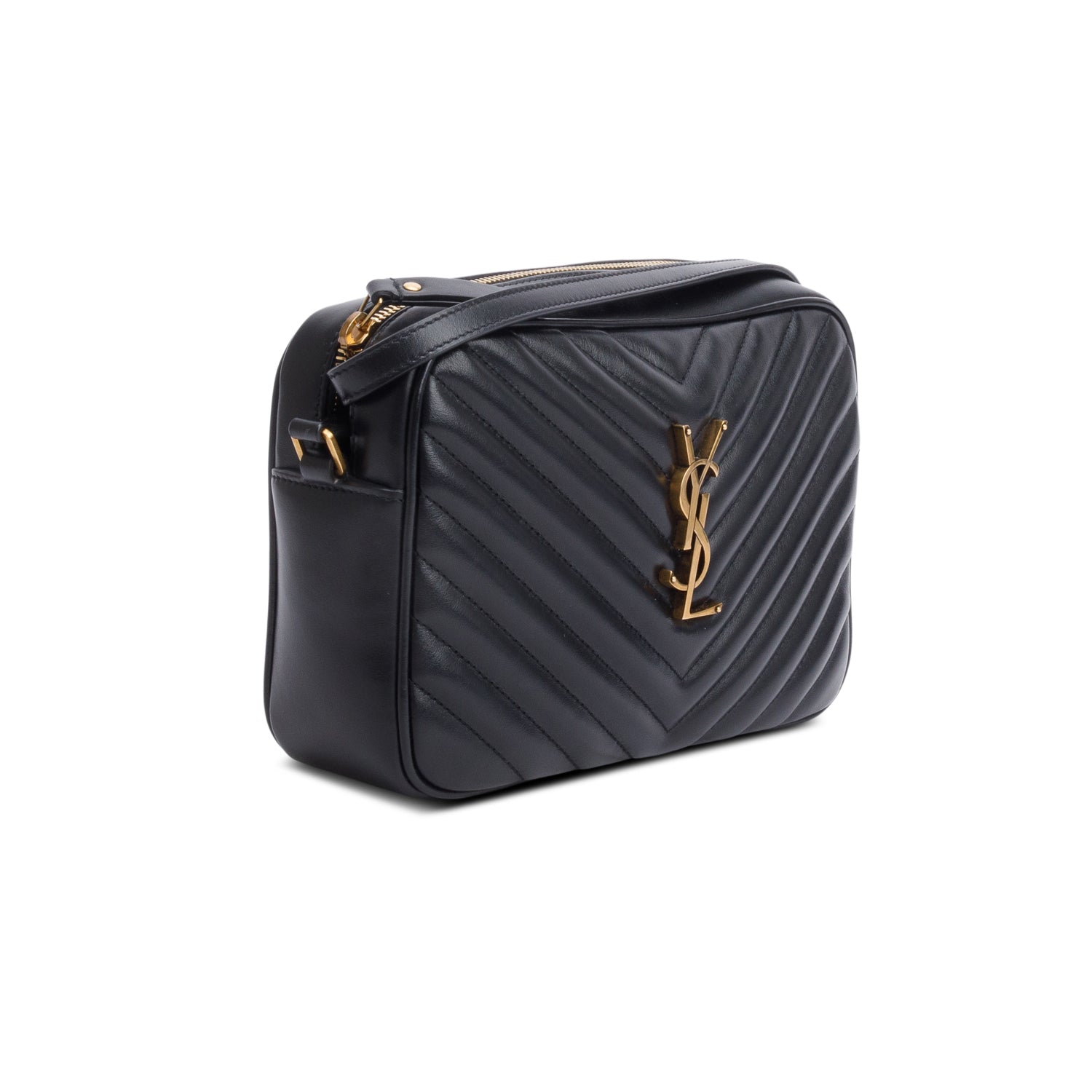 Saint Laurent Black Quilted Leather Lou Camera Bag