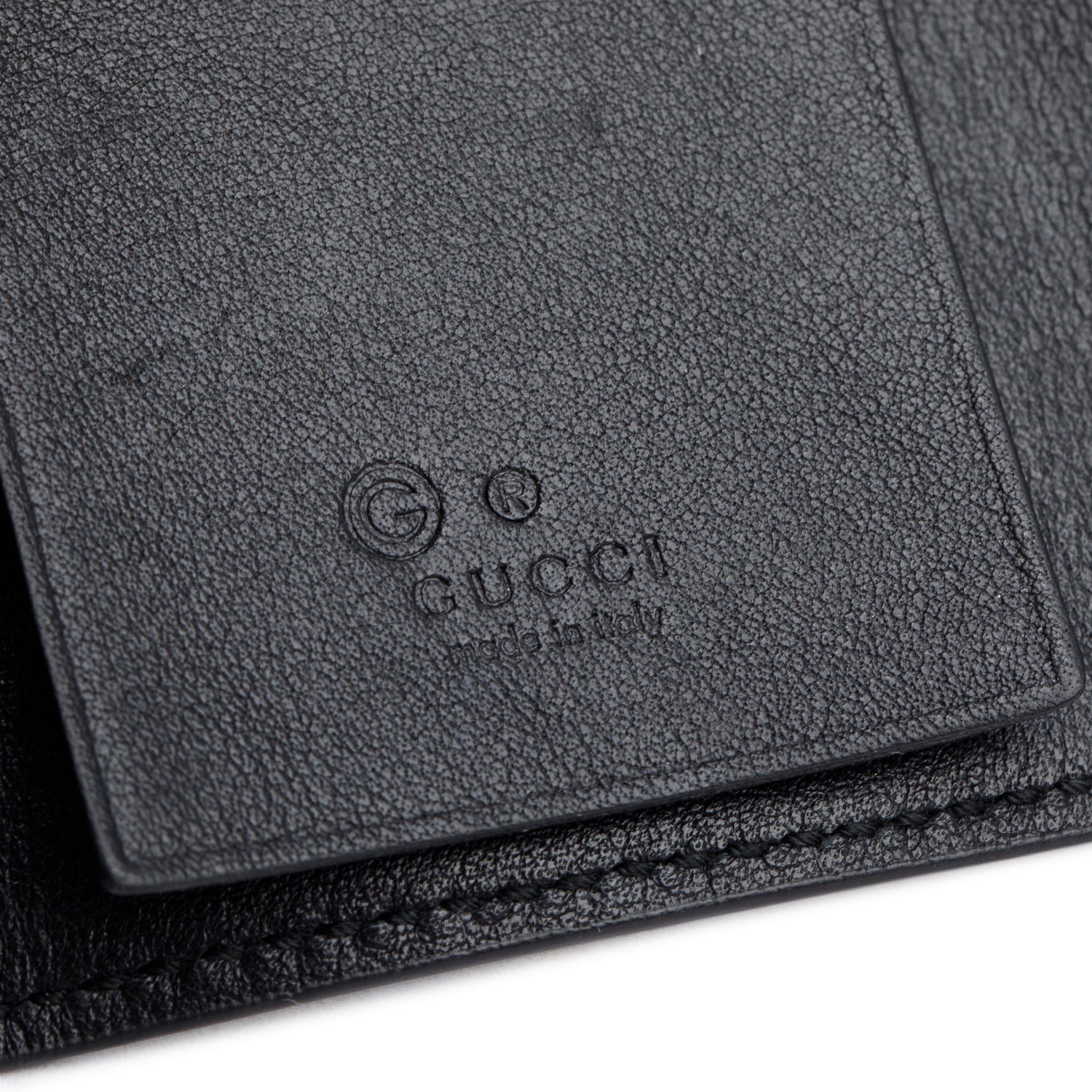 Gucci Black Microguccissima Leather Key Holder