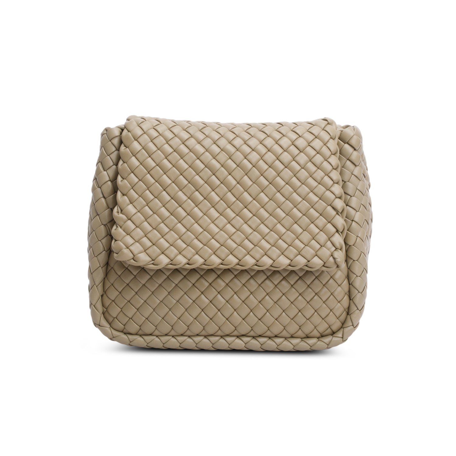 Bottega Veneta Grey Intrecciato Leather Medium Cobble Shoulder Bag