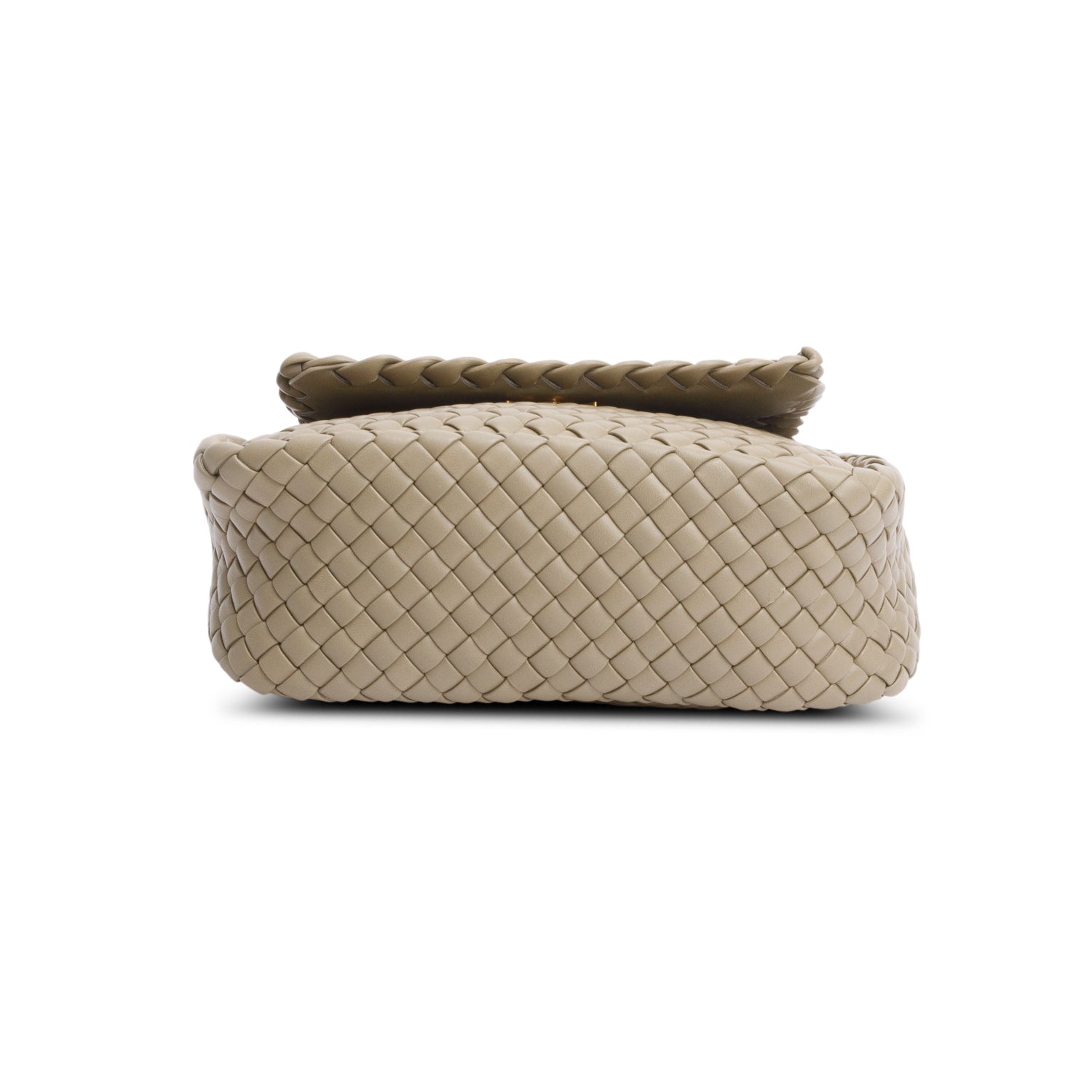 Bottega Veneta Grey Intrecciato Leather Medium Cobble Shoulder Bag