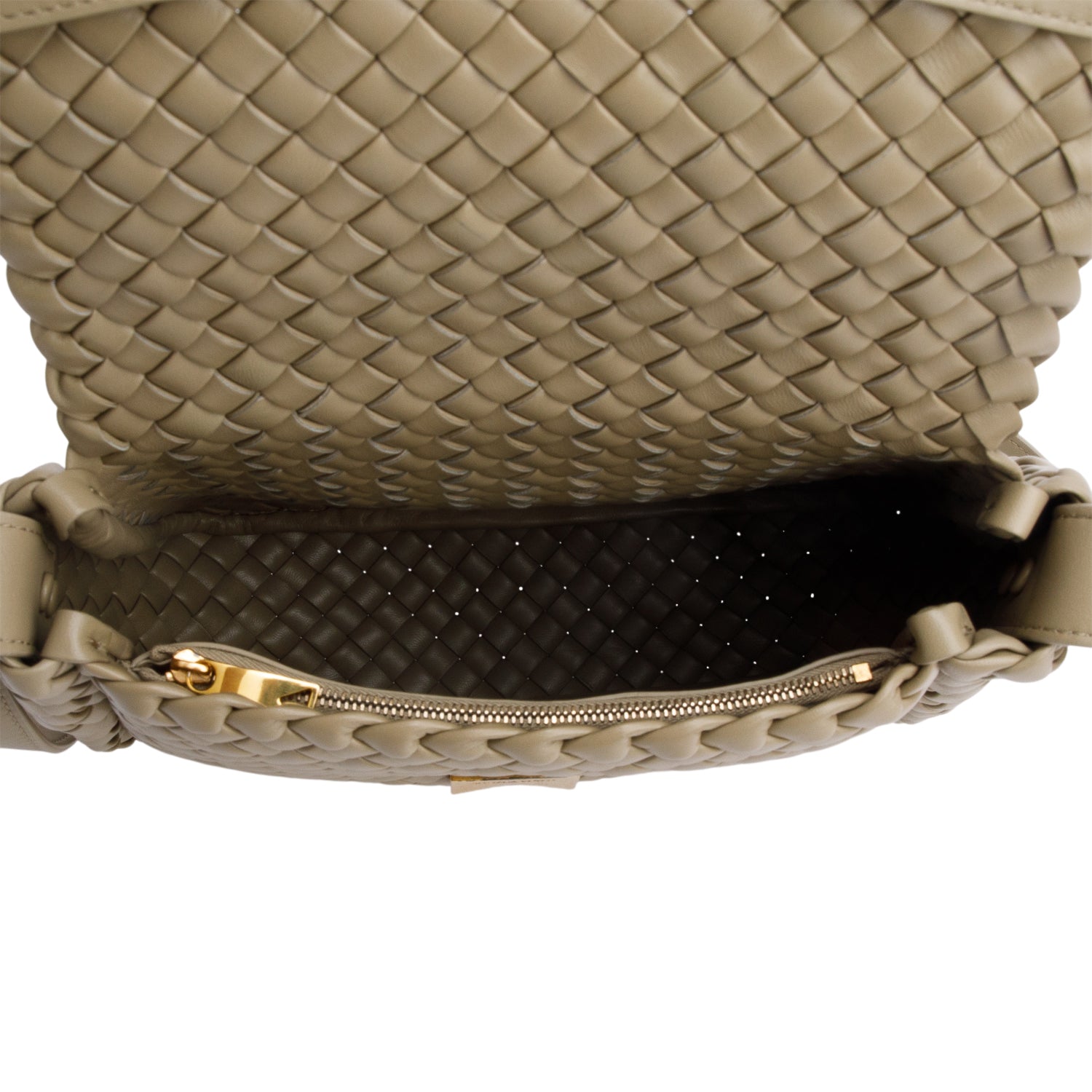Bottega Veneta Grey Intrecciato Leather Medium Cobble Shoulder Bag
