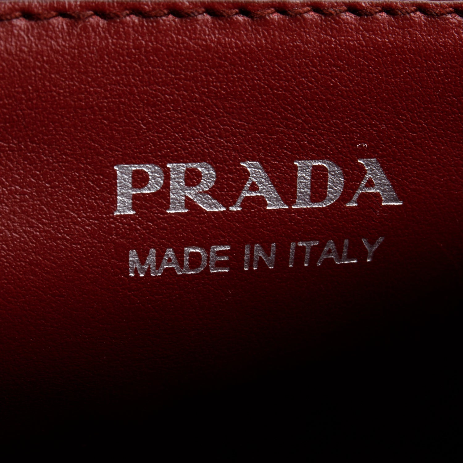 Prada Burgundy Soft Calf Impunture Diagramme Medium Chain Flap Shoulder Bag