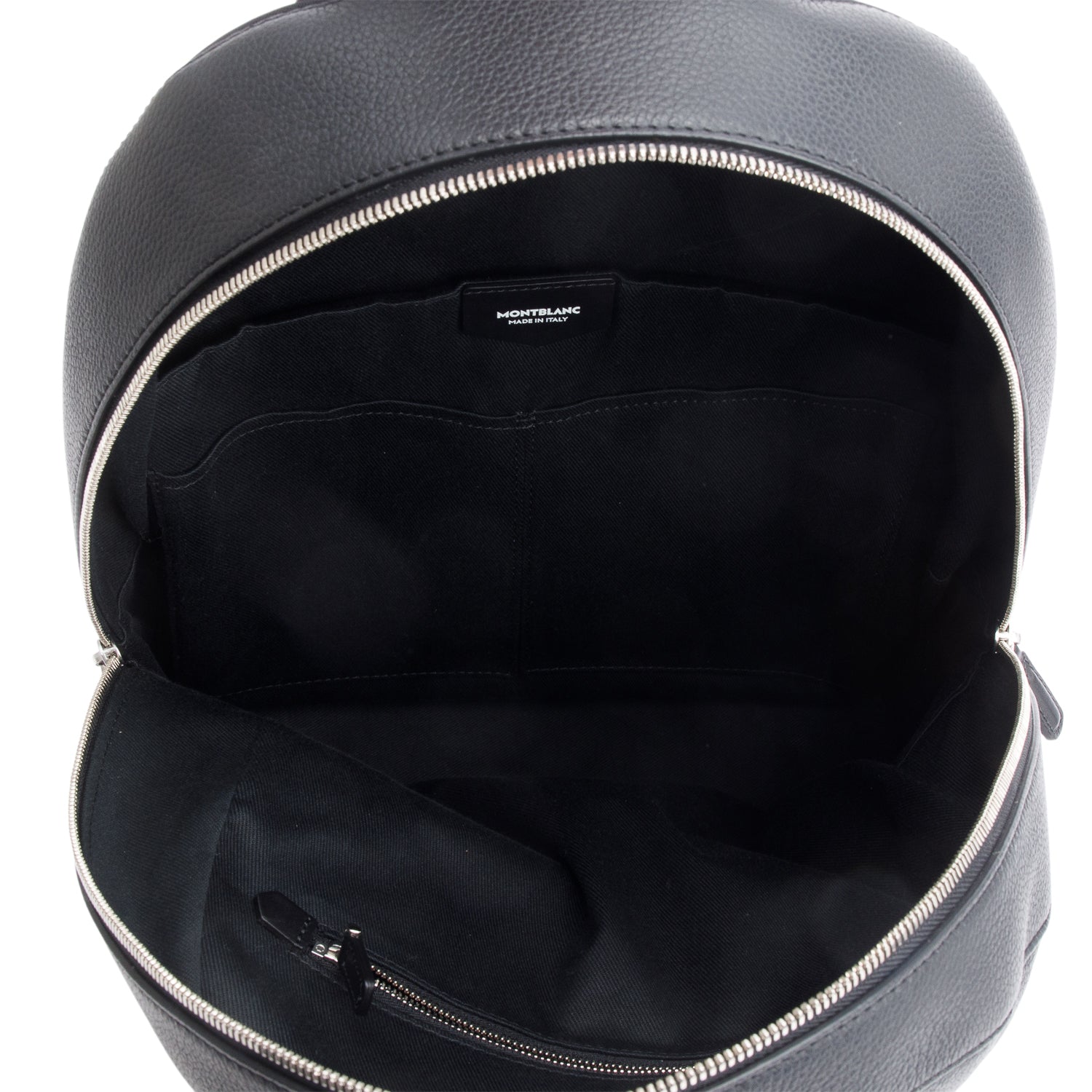 Montblanc Black Soft Grained Leather Meisterstuck Backpack