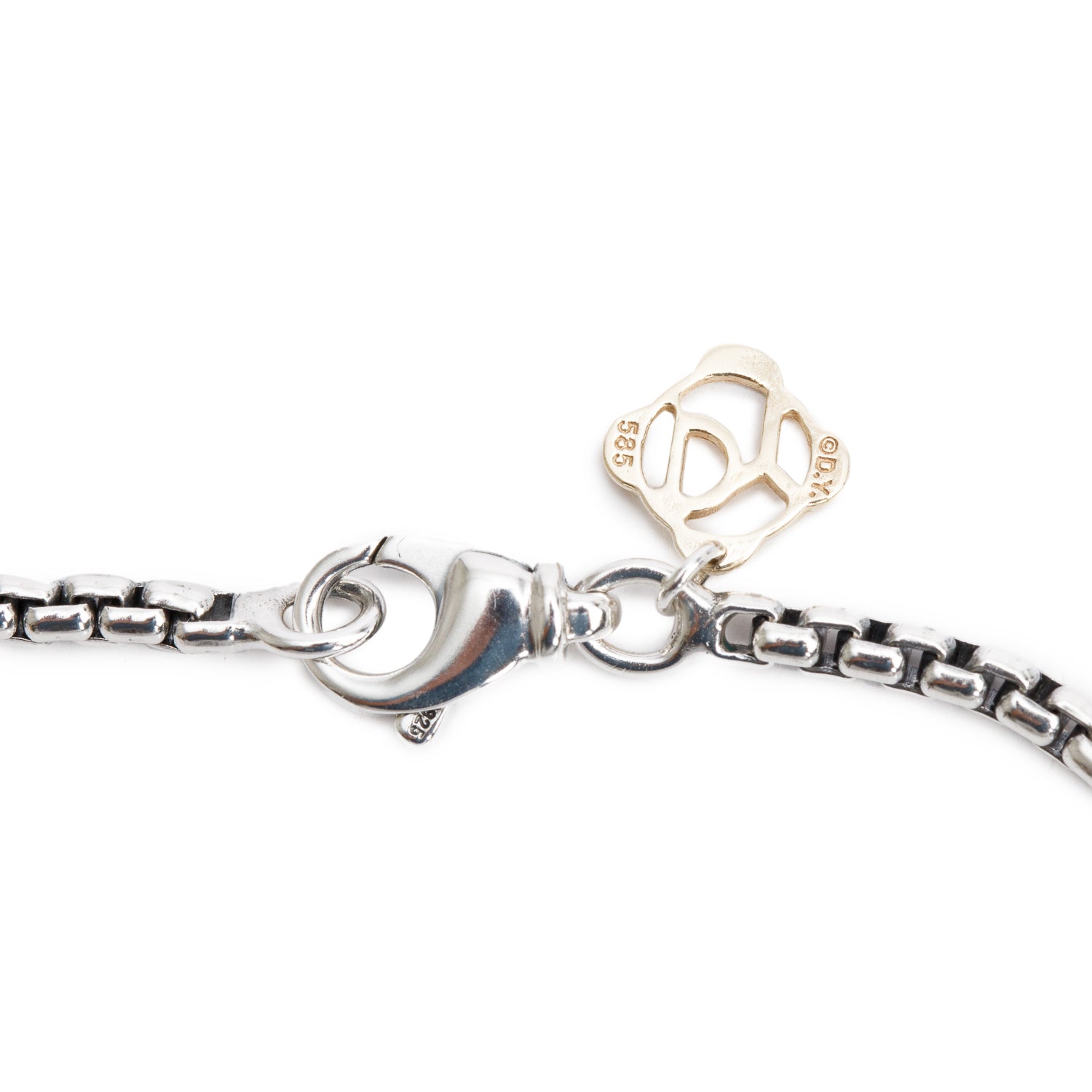 David Yurman Sterling Silver & 14k Yellow Gold 2.7 MM Box Chain Necklace, 20"