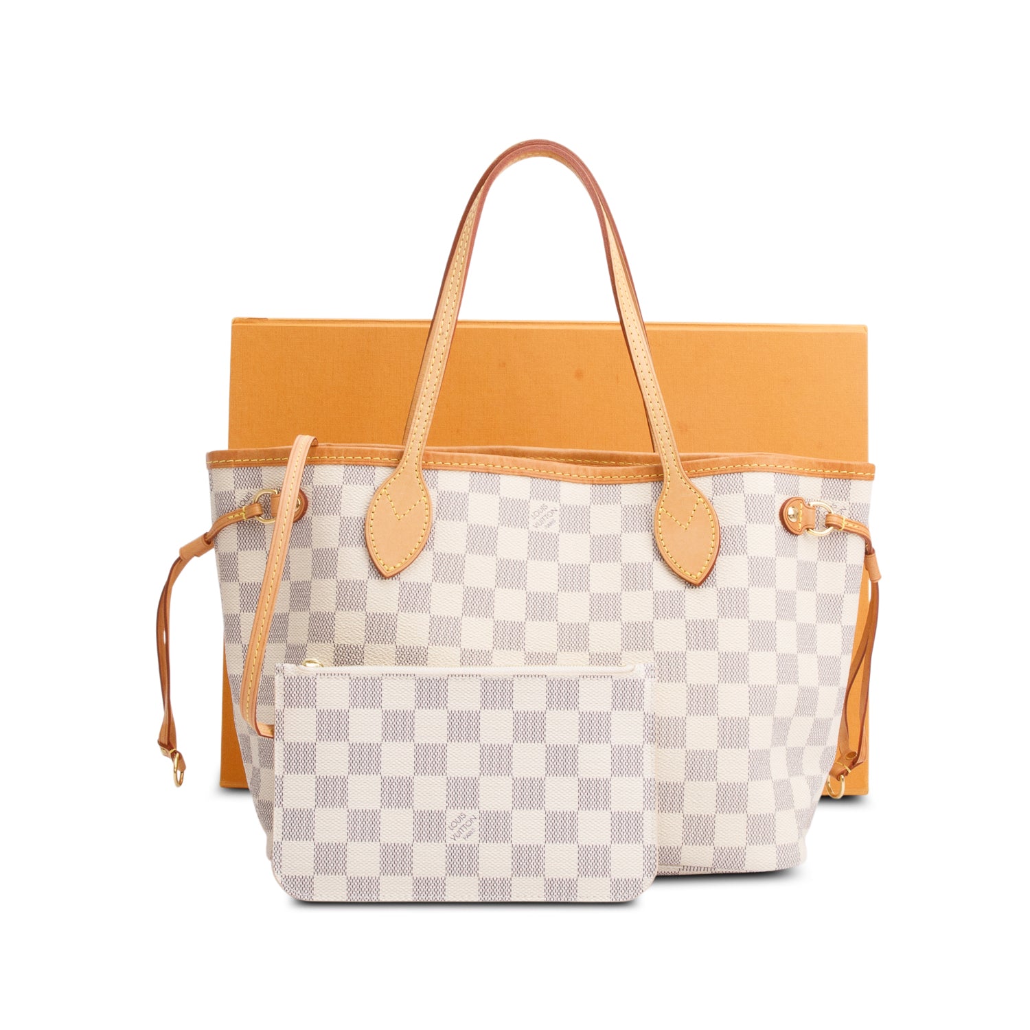 Louis Vuitton Damier Azur Neverfull PM w/ Box & Pouch