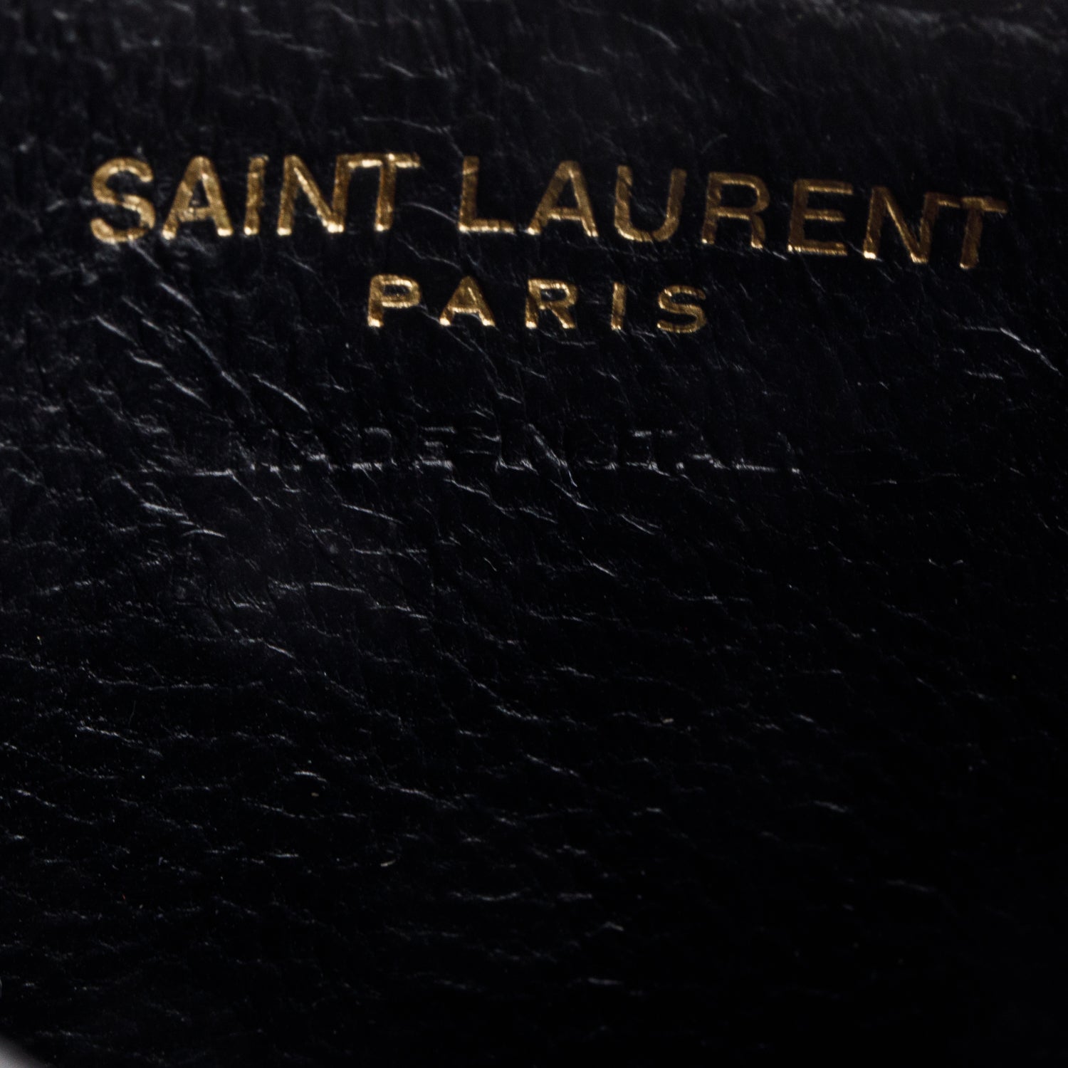 Saint Laurent Black Grain de Poudre Matelasse Chevron Leather Cassandre Card Case