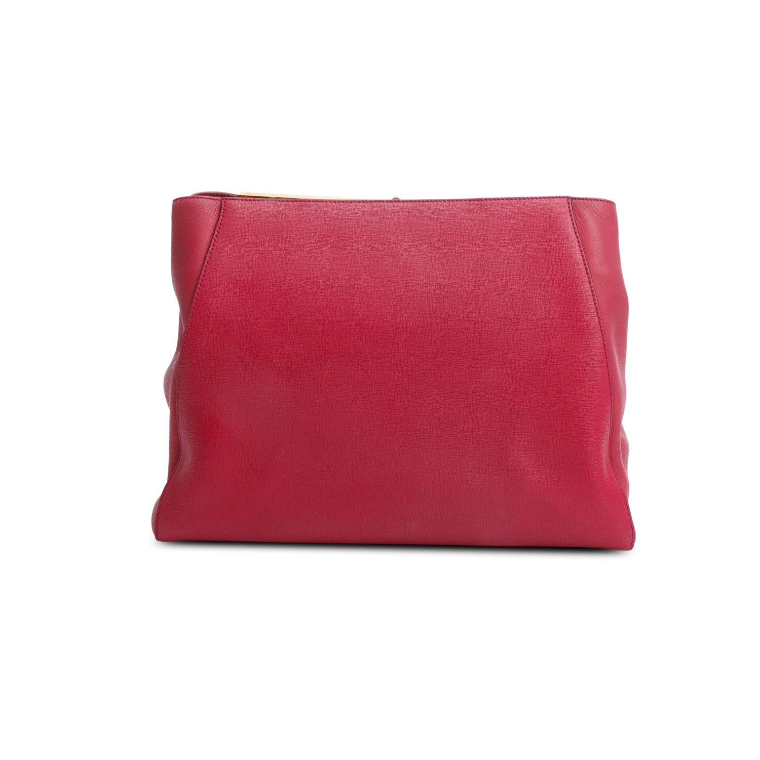 Fendi Red Vitello Elite Leather Medium 2Jours Tote w/ Strap