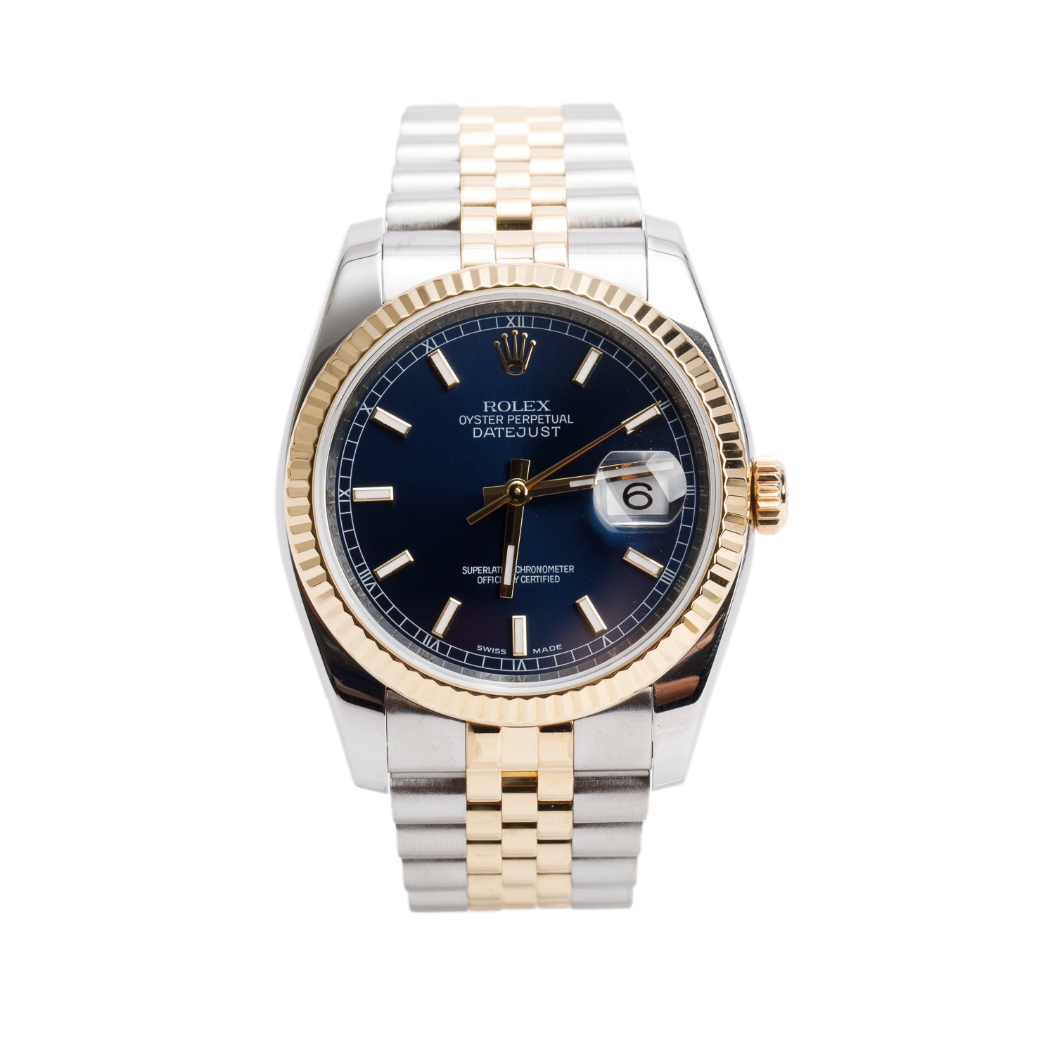 Rolex Stainless Steel & 18k Yellow Gold Blue Roulette Dial