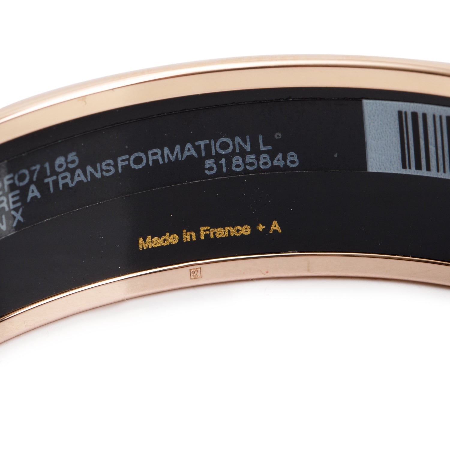 Hermes Rose Gold Plated Exquises Wide Enamel Bangle Bracelet w/ Box