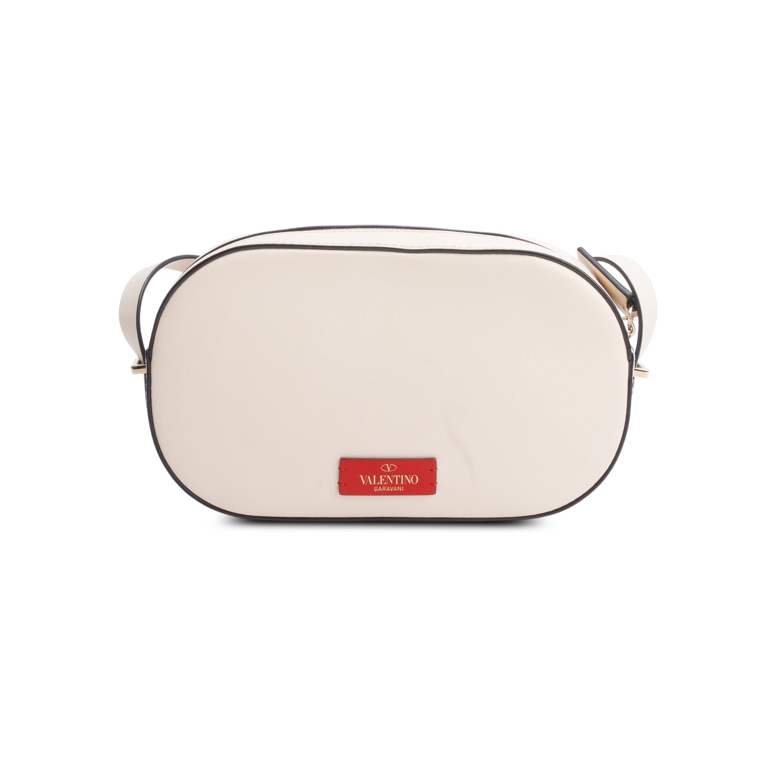 Valentino White Calfskin Leather Vlogo Walk Crossbody Bag