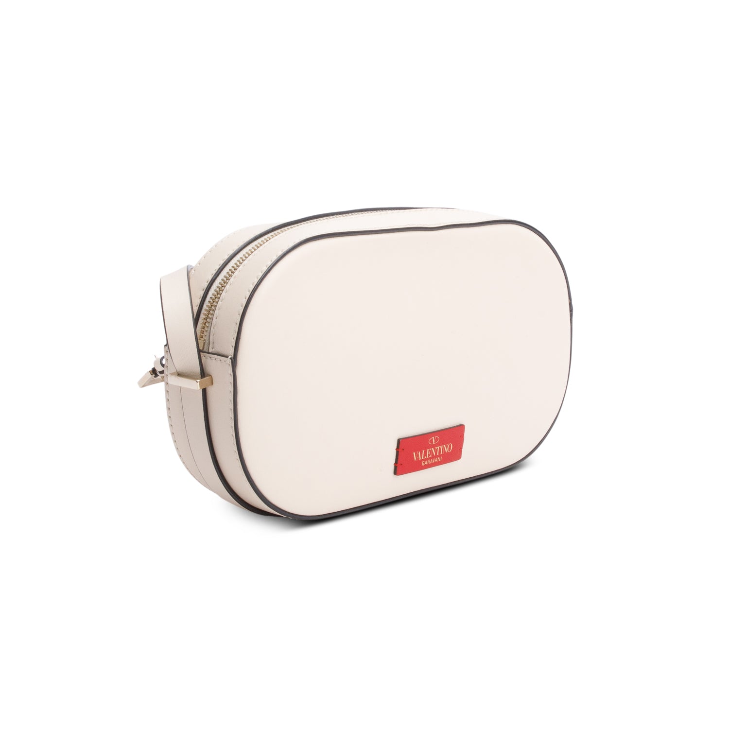 Valentino White Calfskin Leather Vlogo Walk Crossbody Bag
