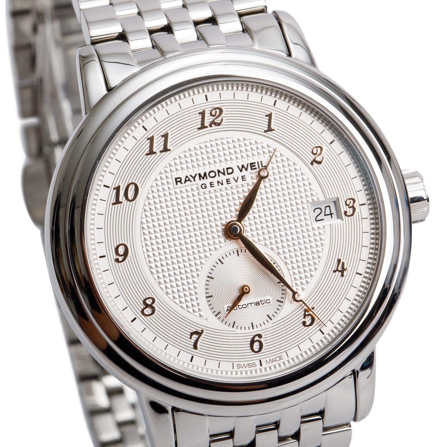 Raymond Weil Stainless Steel Maestro 39.5 MM Automatic Watch 2838 w/ Box