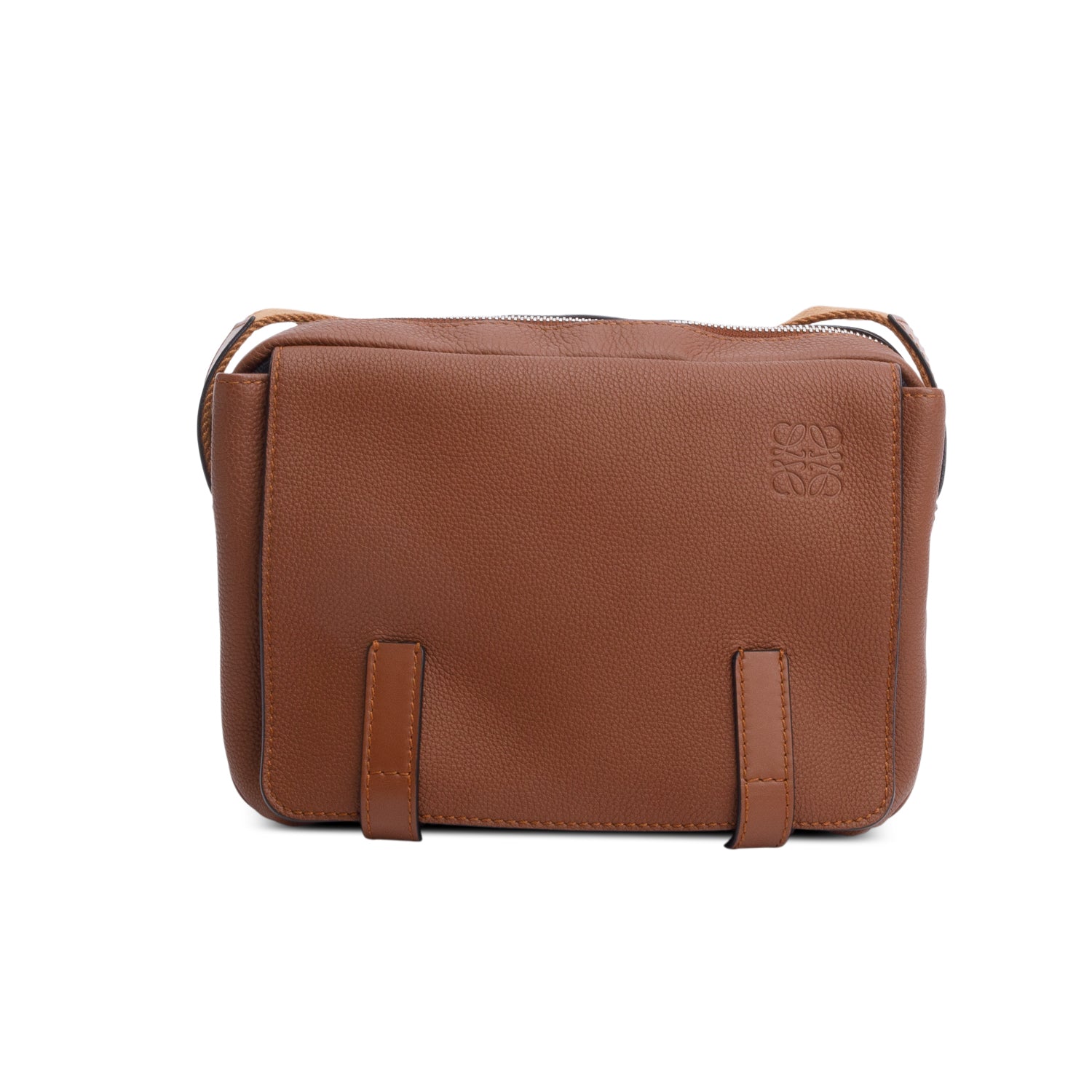 Loewe Brown Supple Smooth Leather XS Military Messenger Bag w/ Box