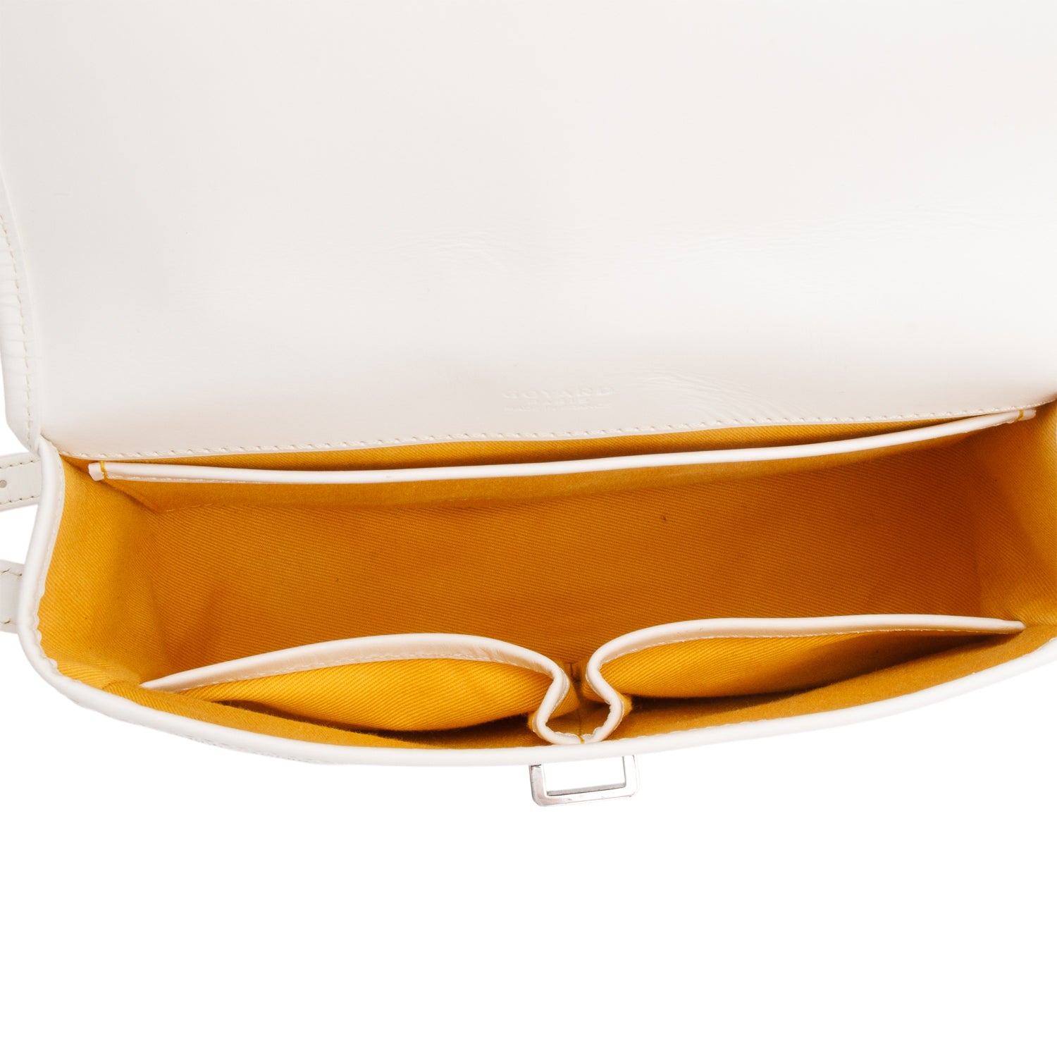 Goyard White Leather & Monogram Canvas Belvedere II PM Crossbody Bag