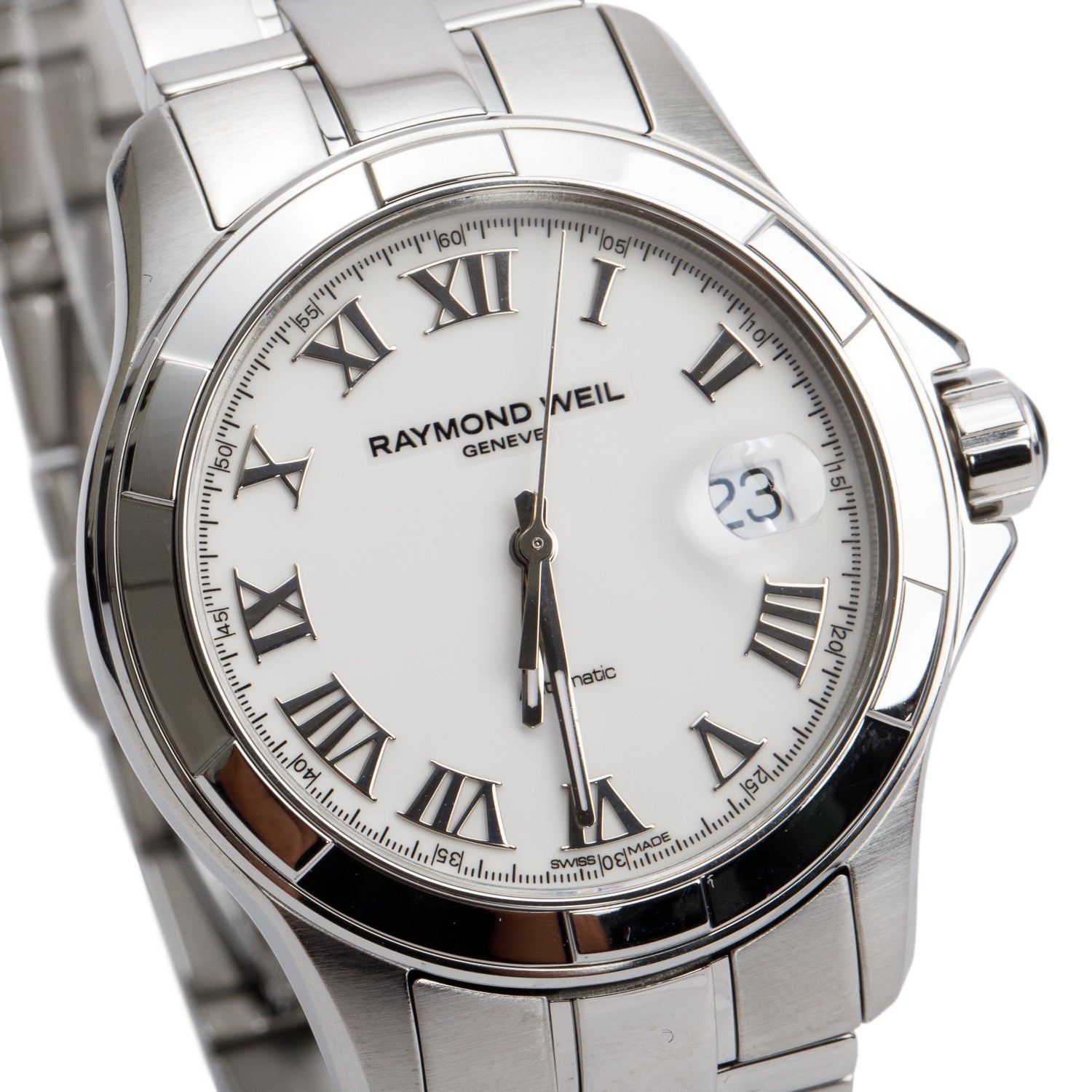 Raymond Weil Stainless Steel Parsifal 39 MM Automatic Watch 2970 w/ Box