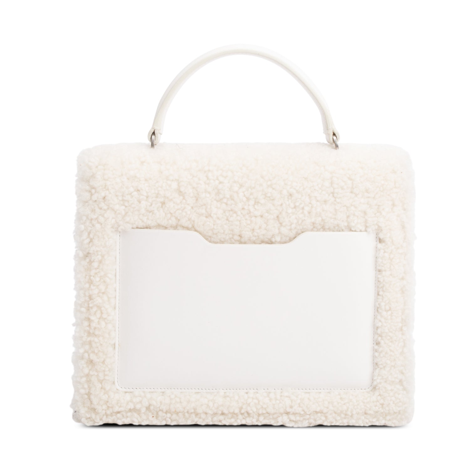 Off-White White Shearling 2.8 Jitney Bag