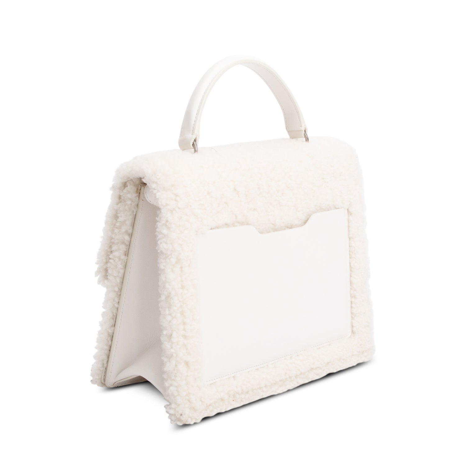 Off-White White Shearling 2.8 Jitney Bag