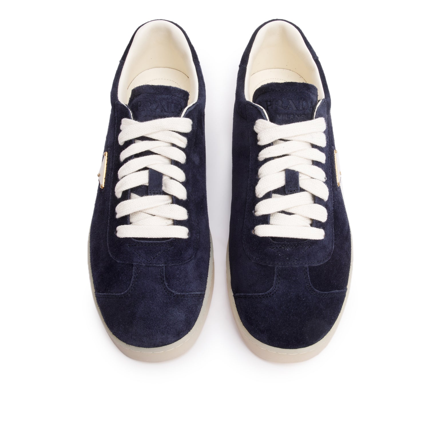 Prada Blue Suede Lane Sneakers, Men's Size 7 w/ Box