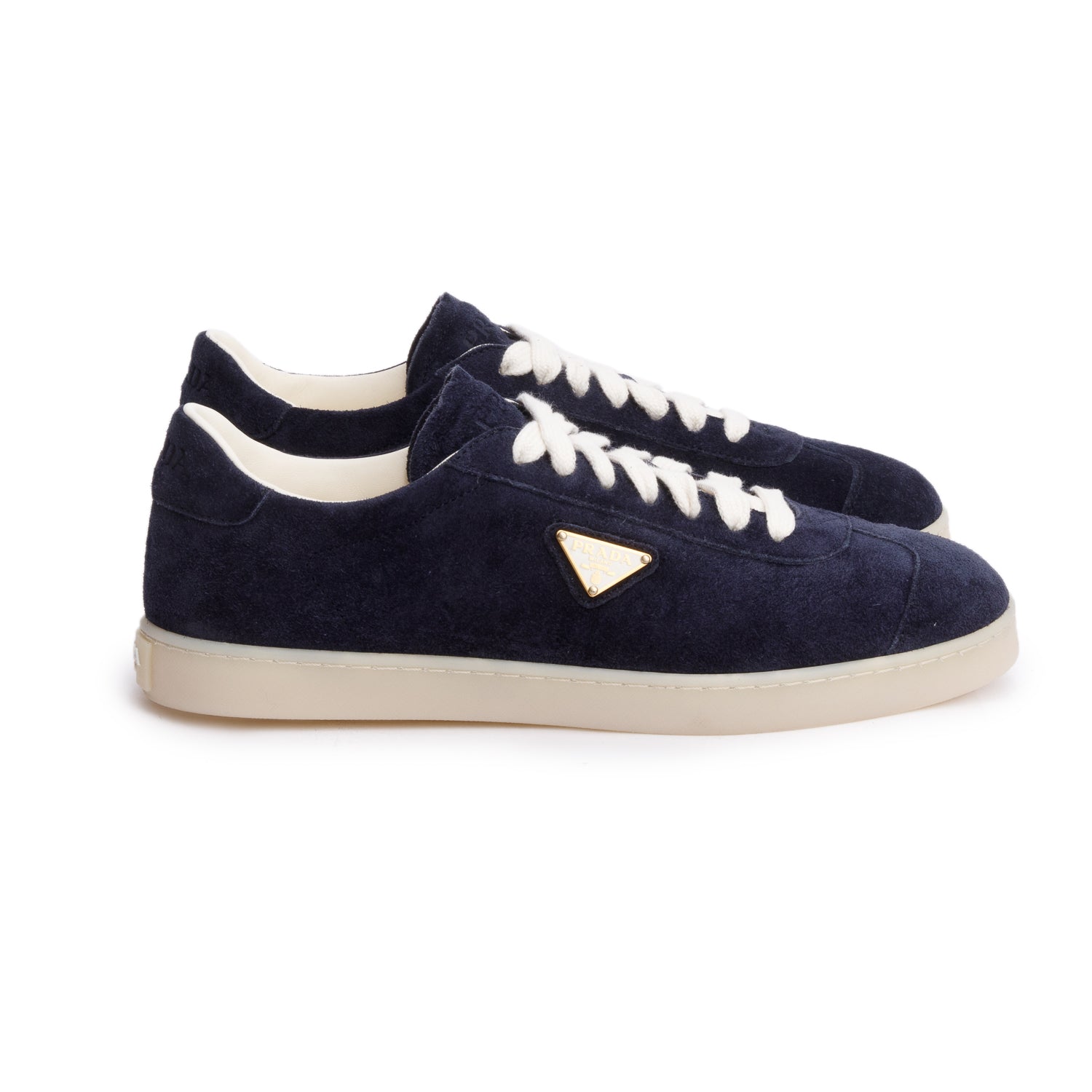 Prada Blue Suede Lane Sneakers, Men's Size 7 w/ Box