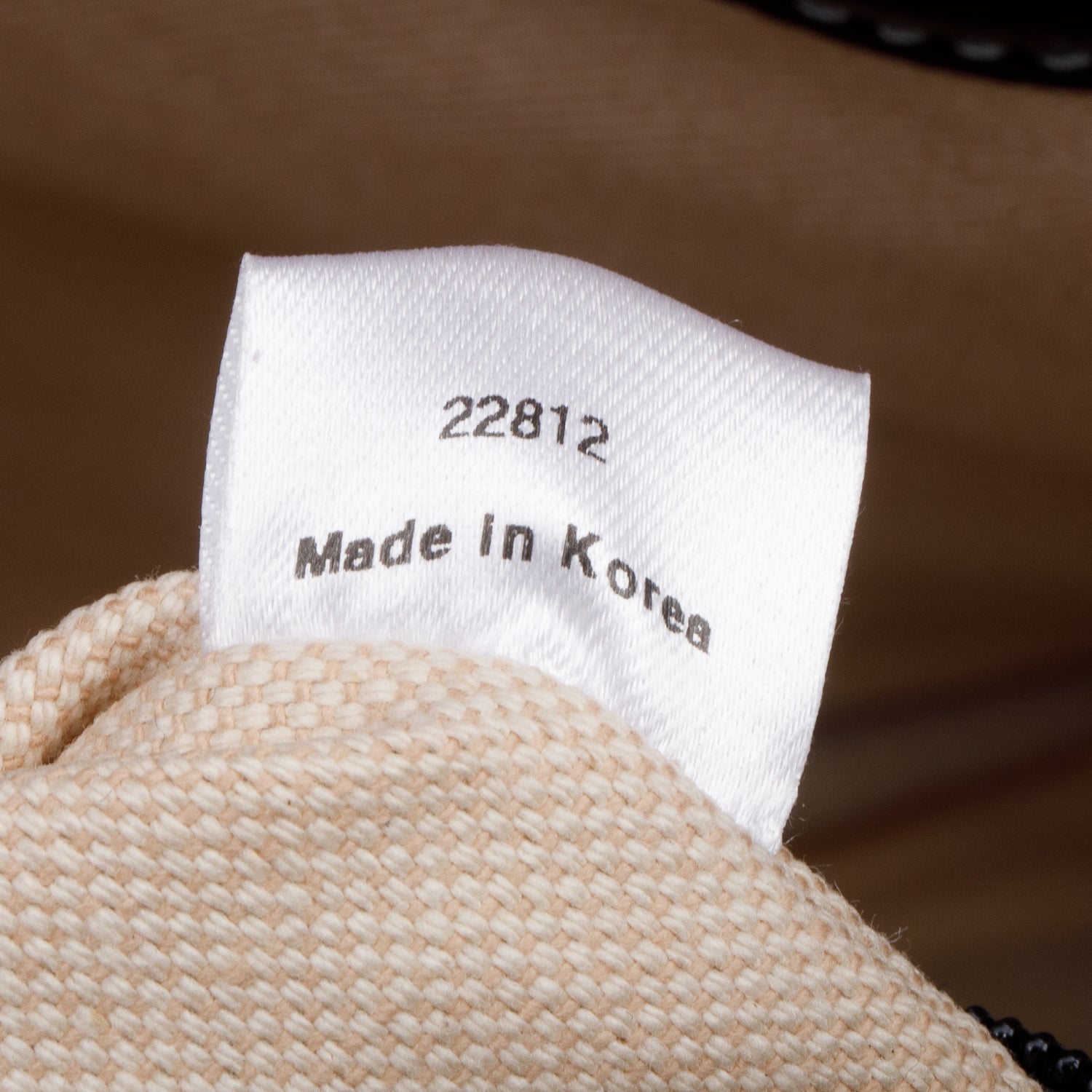 MCM Black/White Canvas Suitcase Work Bag w/ Strap