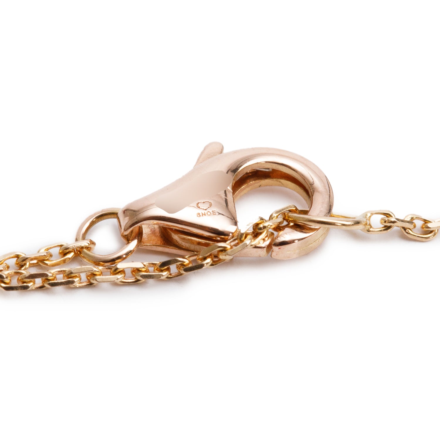 Cartier 18k White, Yellow & Rose Gold Trinity Bracelet on Chain w/ Box & Certificate