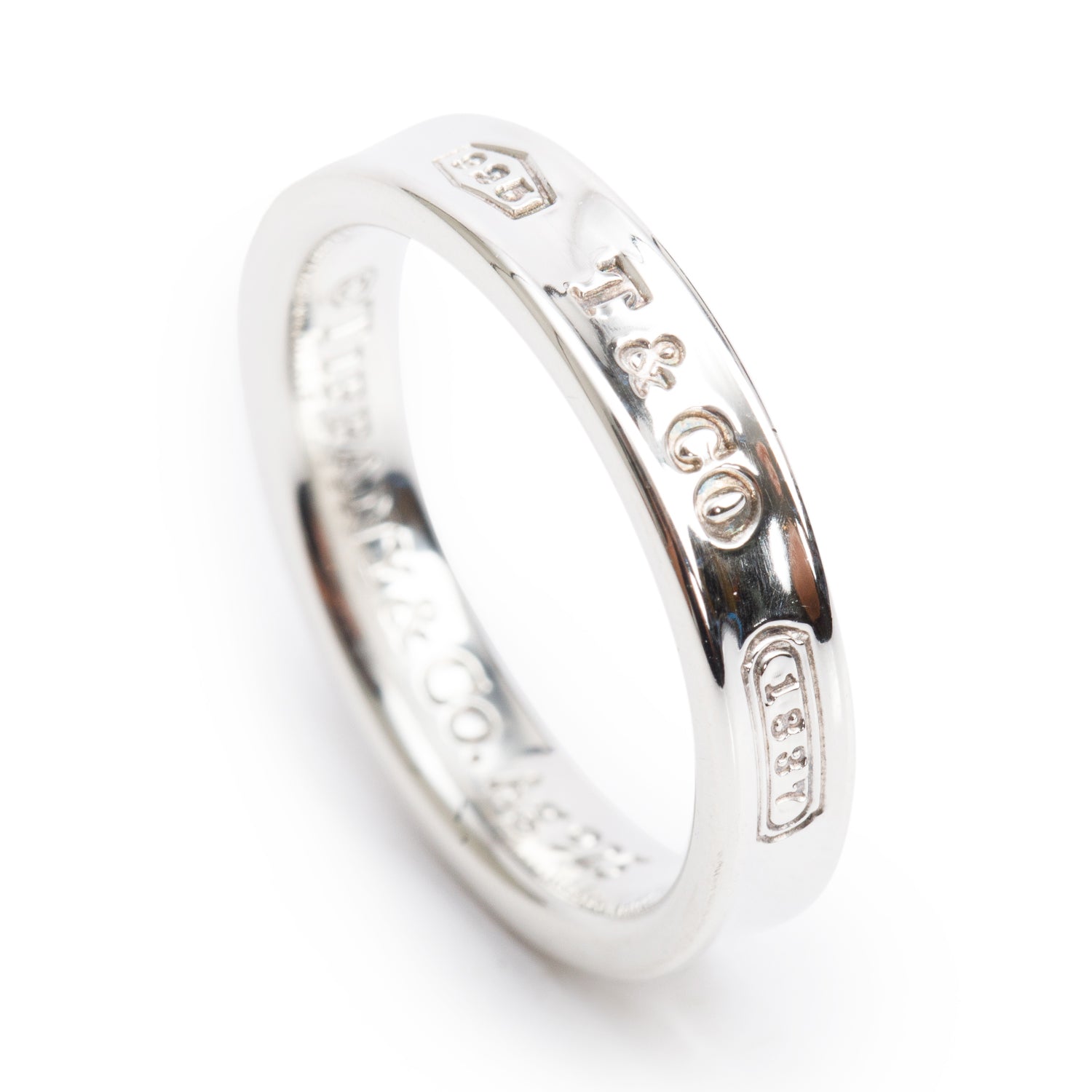 Tiffany & Co. Sterling Silver 1837 Narrow Ring, Size 6.25