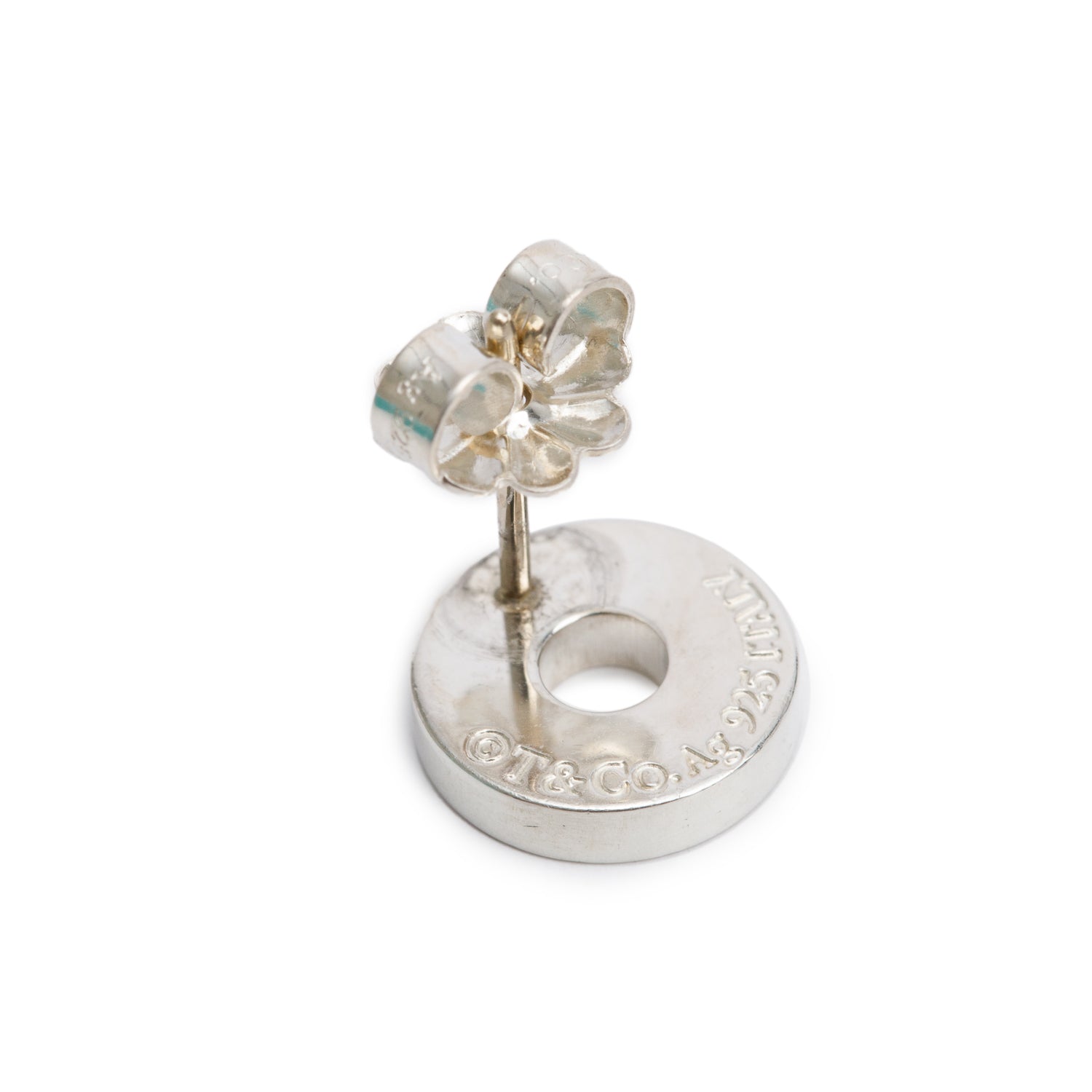 Tiffany & Co. Sterling Silver 1837 Circle Stud Earrings