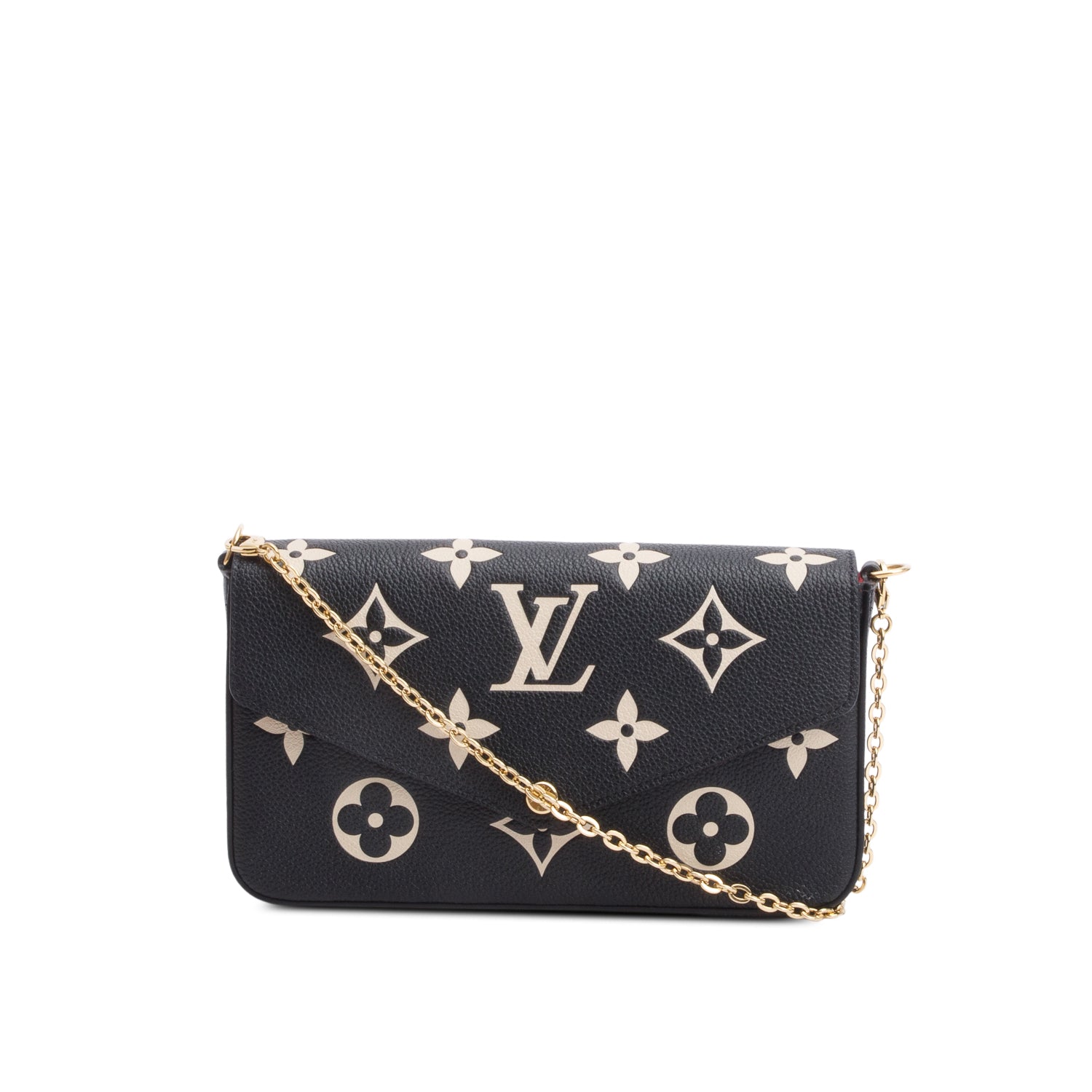 Louis Vuitton Bicolor Monogram Empreinte Leather Felicie Pochette w/ Inserts & Box