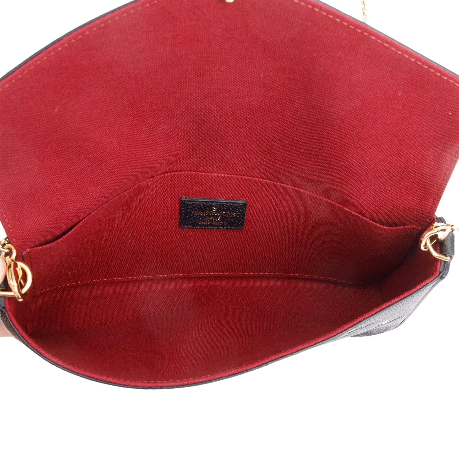 Louis Vuitton Bicolor Monogram Empreinte Leather Felicie Pochette w/ Inserts & Box