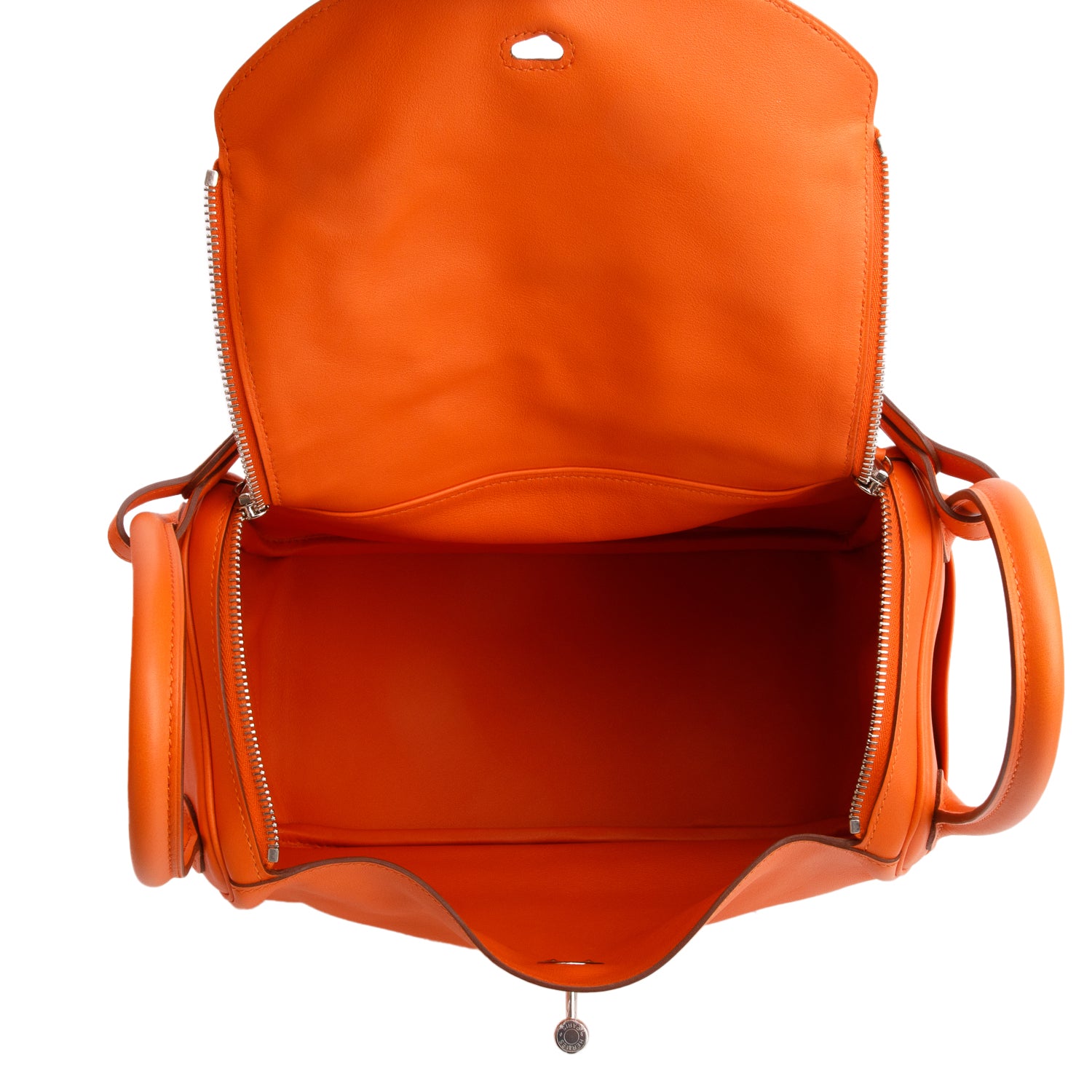Hermes Orange Swift Verso Leather Lindy 30 w/ Box