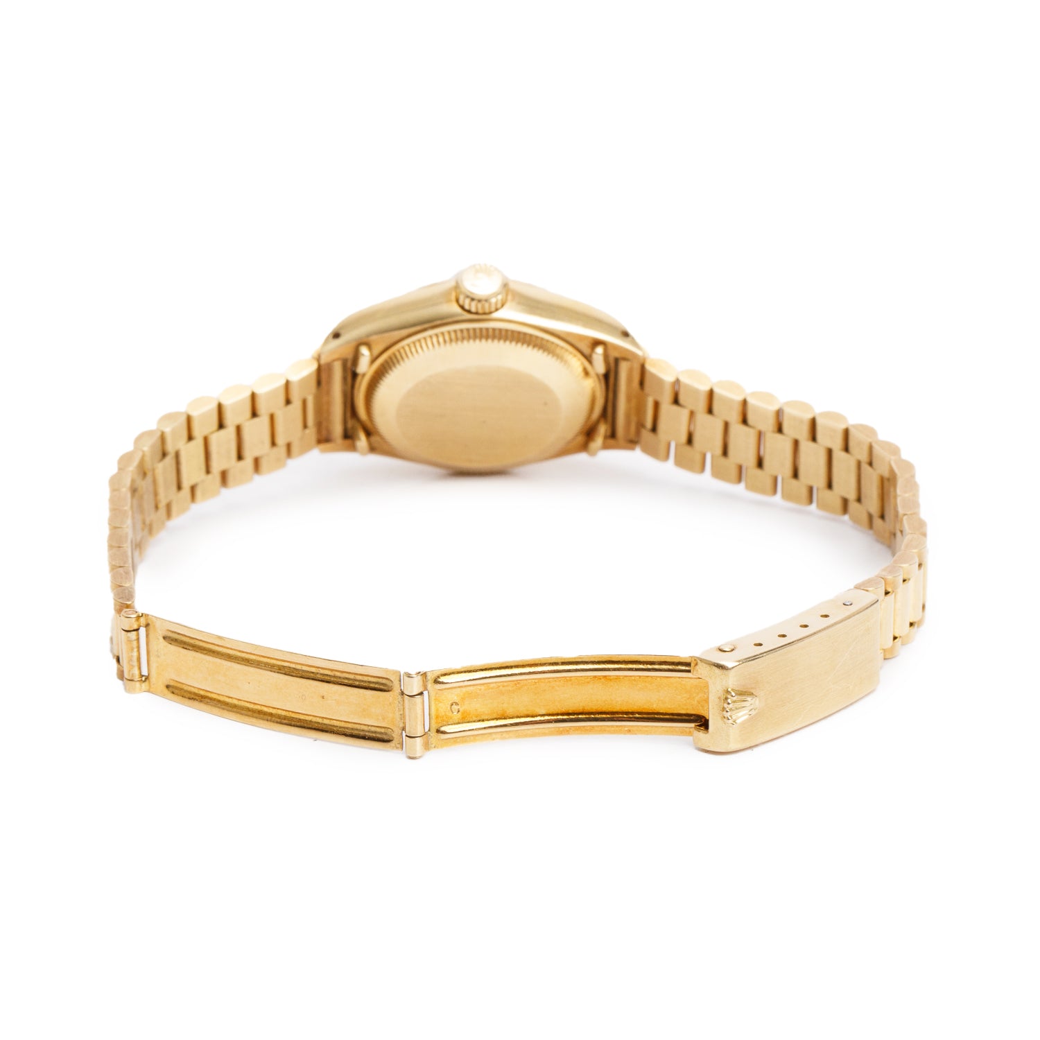 Rolex 18k Yellow Gold Lady-Datejust President 26 MM Watch 6917 w/ Box & Paper