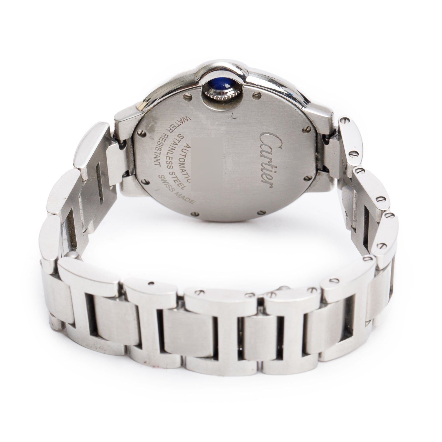 Cartier Stainless Steel Ballon Bleu de Cartier 33 MM Automatic Watch 3489 w/ Box & Papers