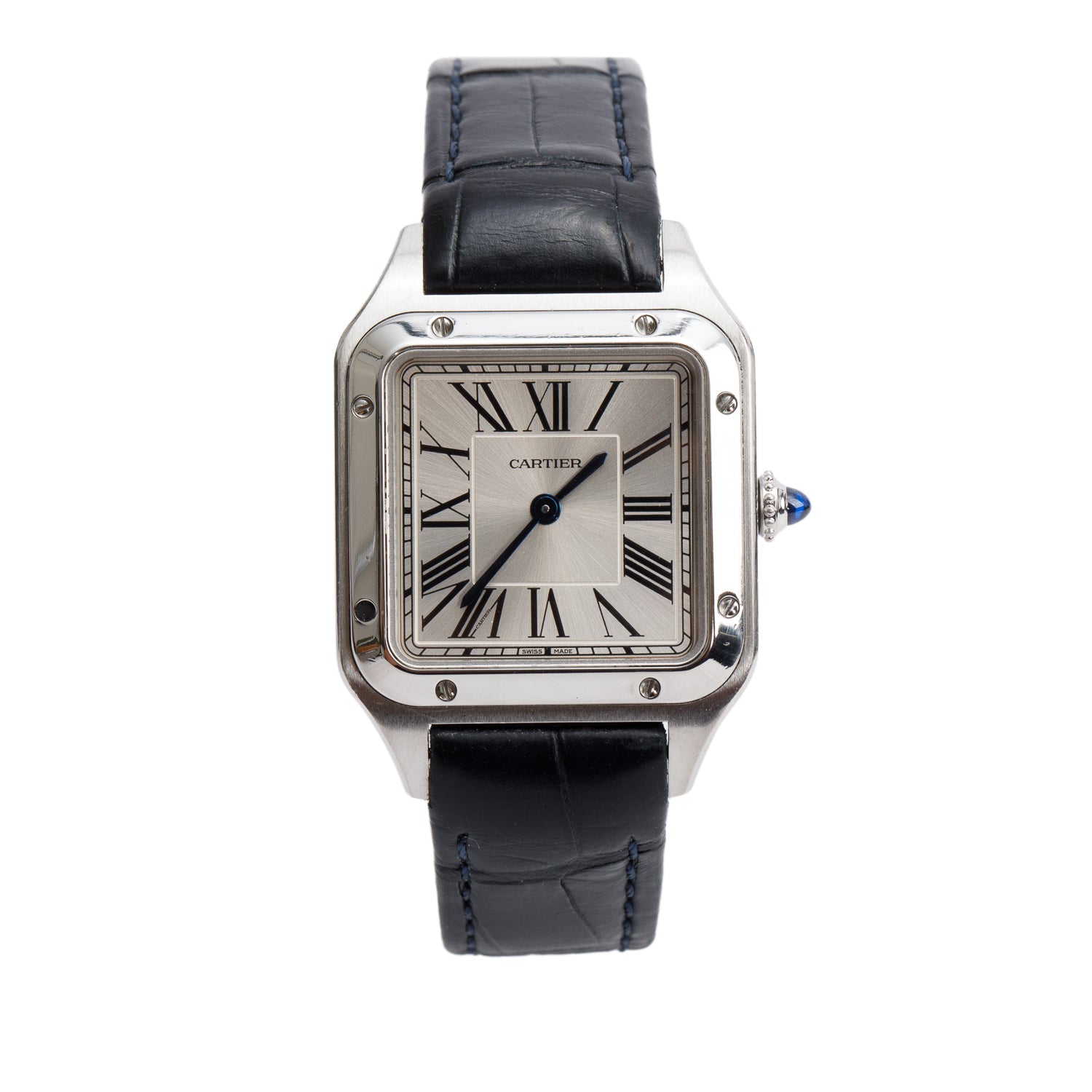 Cartier Stainless Steel Santos Dumont Watch, Small Model w/ Box & Papers