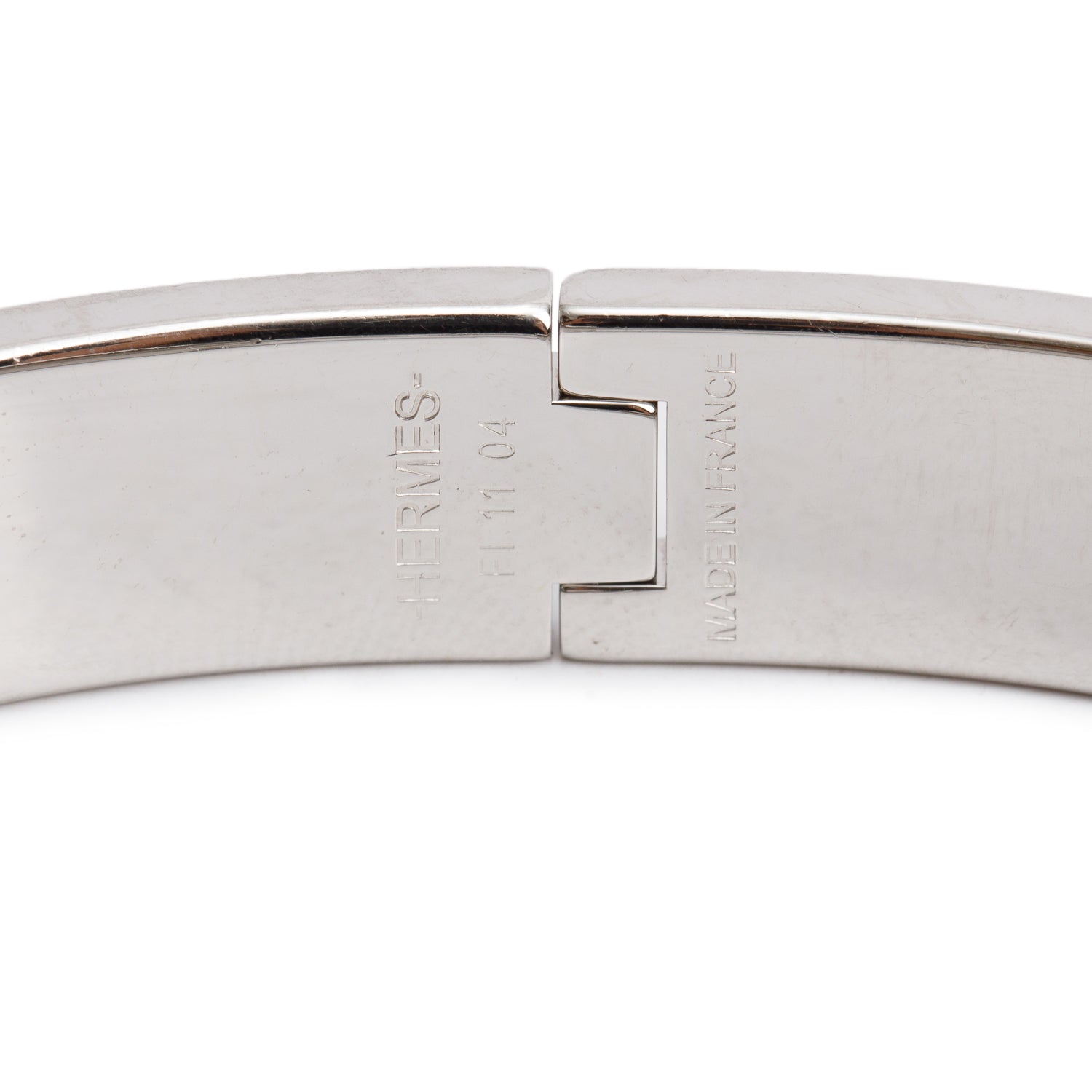 Hermes Palladium Plated Gold Mat Matte Enamel 12 MM Clic HH Bracelet