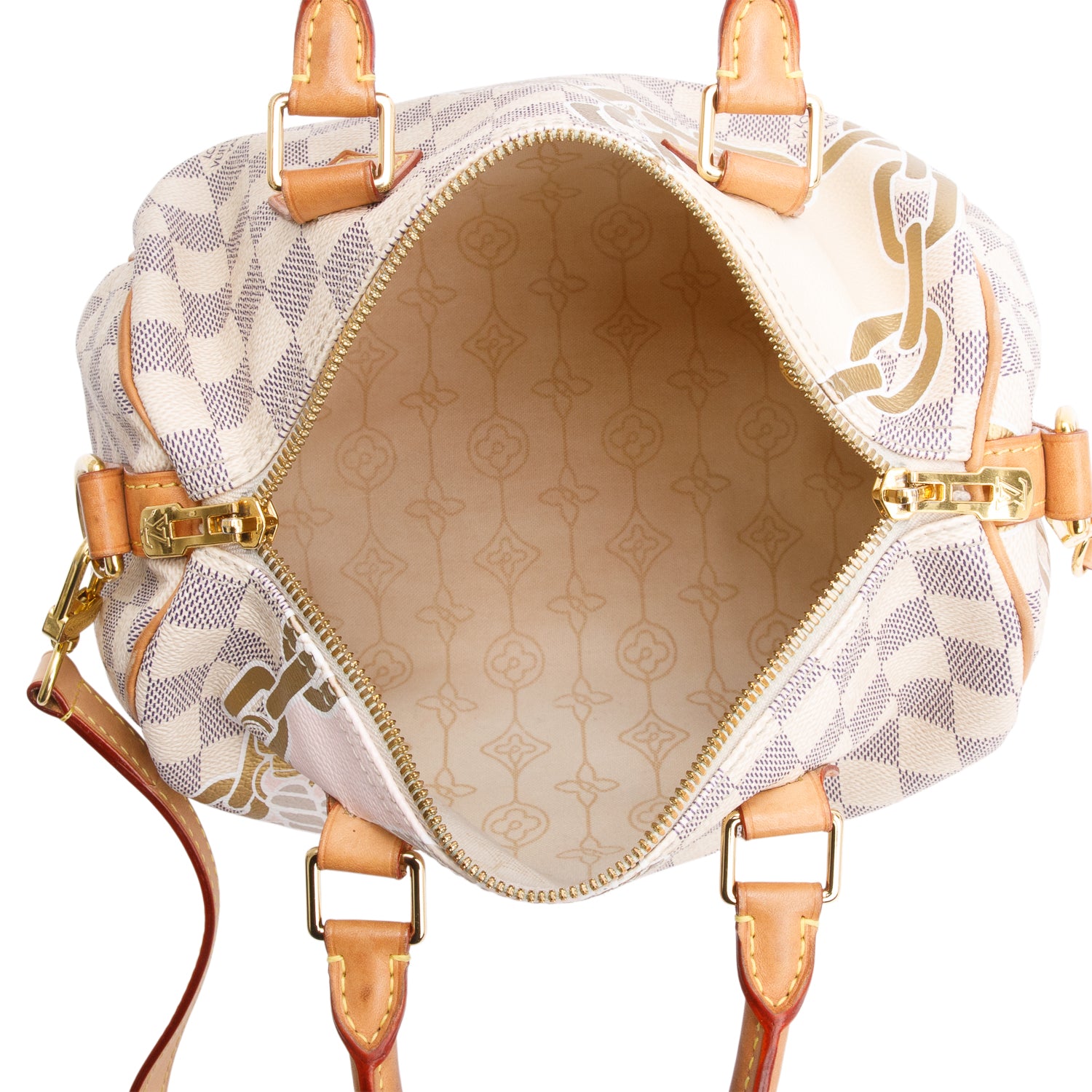 Louis Vuitton Nautical Damier Azur Speedy Bandouliere 25 w/ Strap