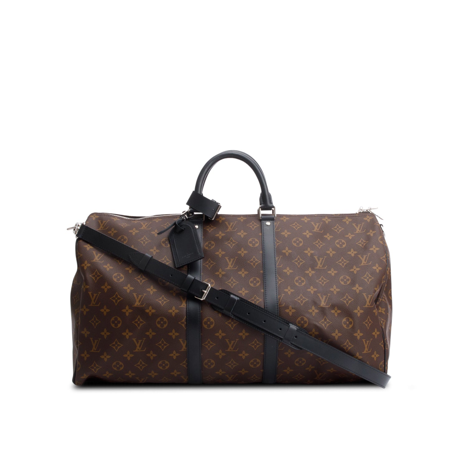 Louis Vuitton Monogram Macassar Keepall Bandouliere 55 w/ Strap