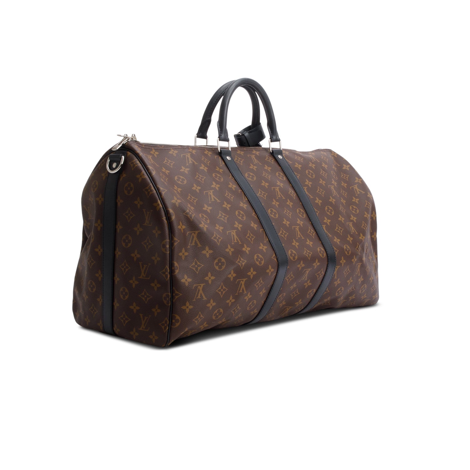 Louis Vuitton Monogram Macassar Keepall Bandouliere 55 w/ Strap