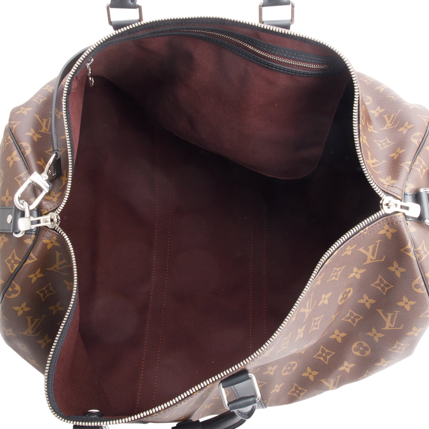 Louis Vuitton Monogram Macassar Keepall Bandouliere 55 w/ Strap