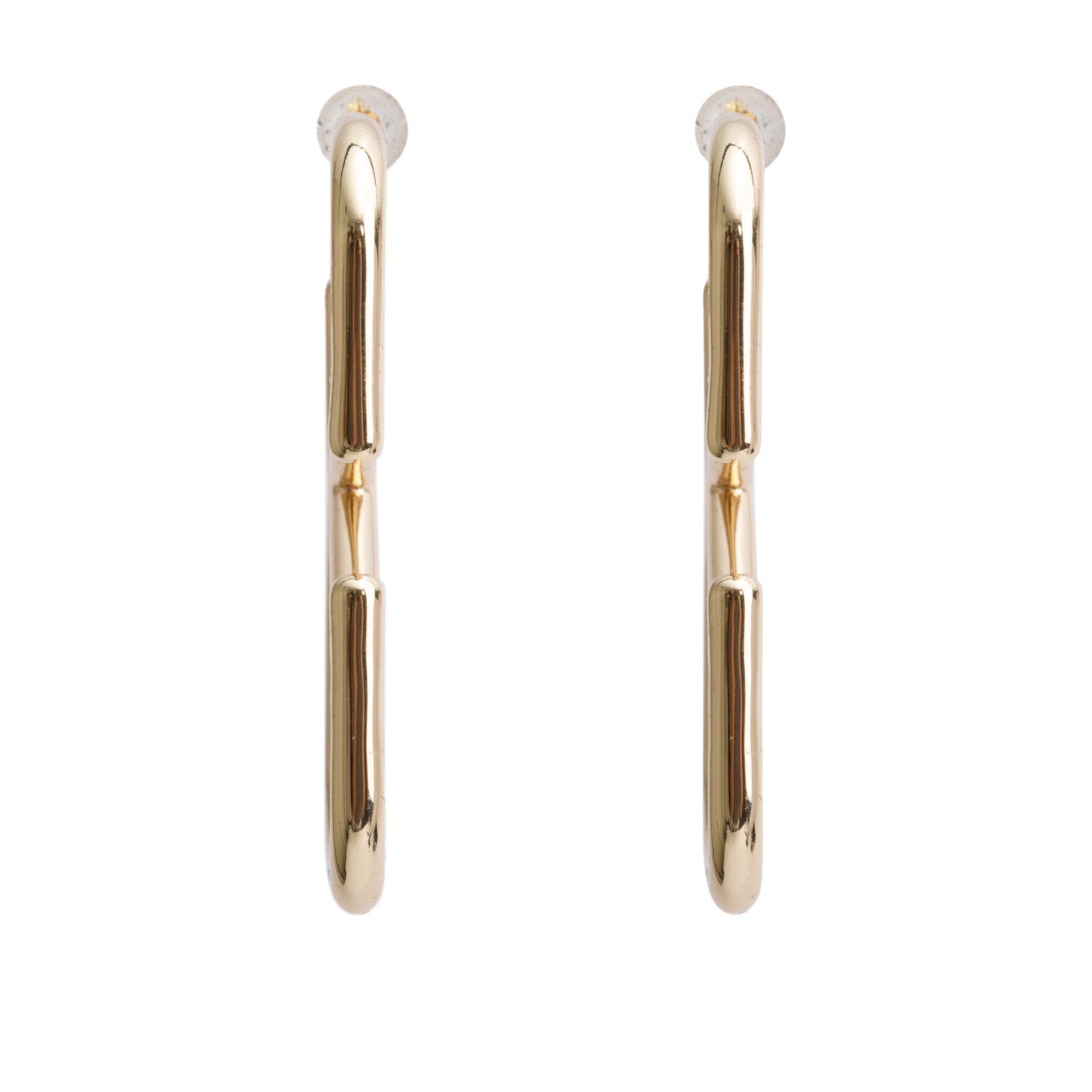 Valentino Gold-Tone Metal VLogo Signature Hoop Earrings