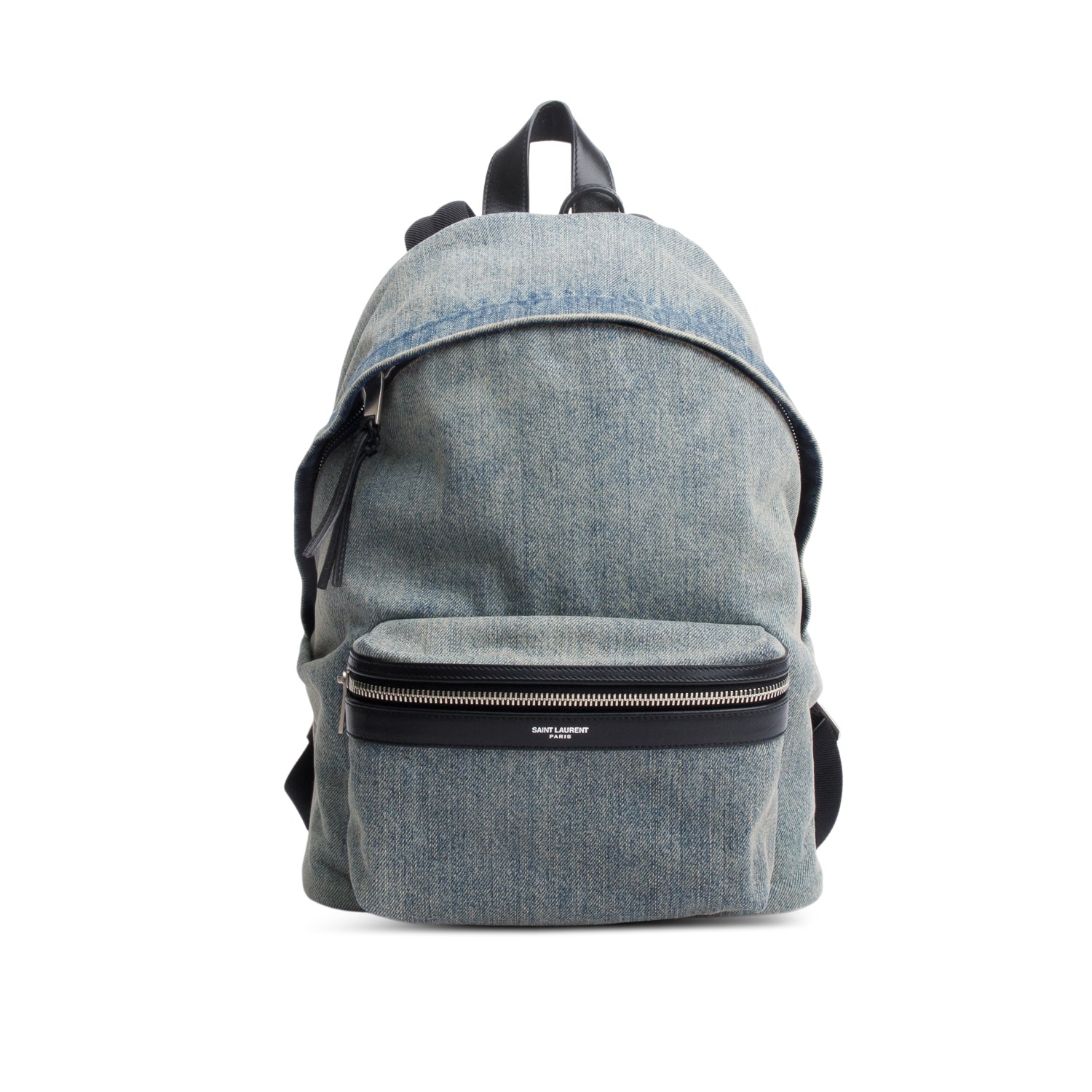 Saint Laurent Blue Denim City Backpack w/ Box
