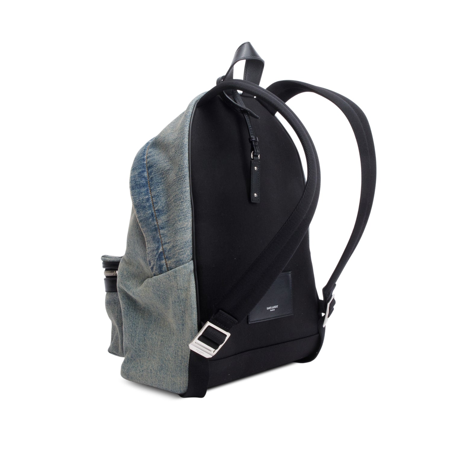 Saint Laurent Blue Denim City Backpack w/ Box