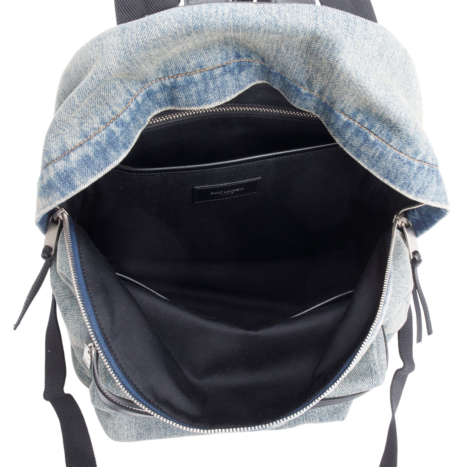 Saint Laurent Blue Denim City Backpack w/ Box