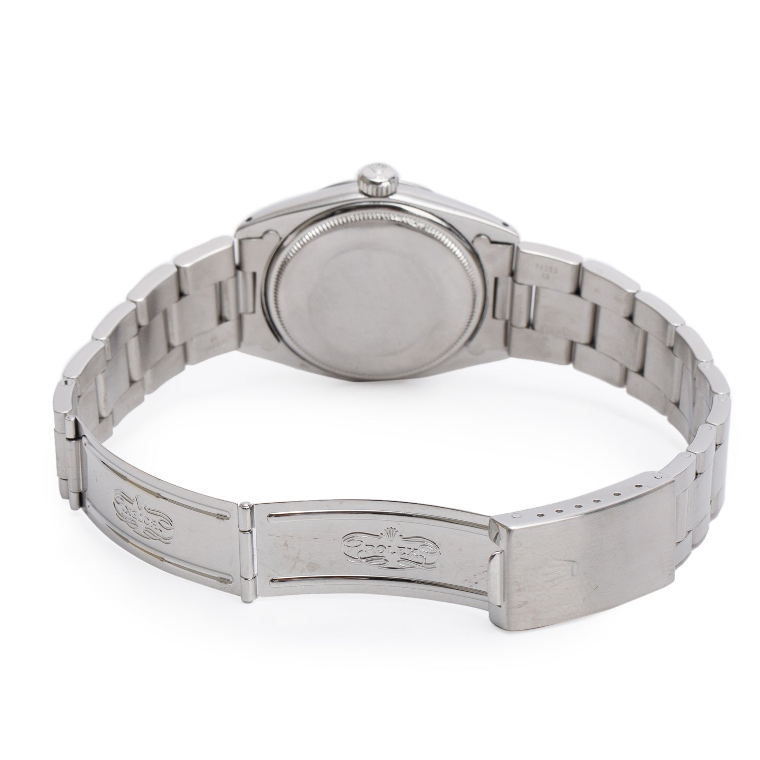 Rolex Stainless Steel Oyster Perpetual Date 34 MM Watch Silver Dial 1500 w/ Box