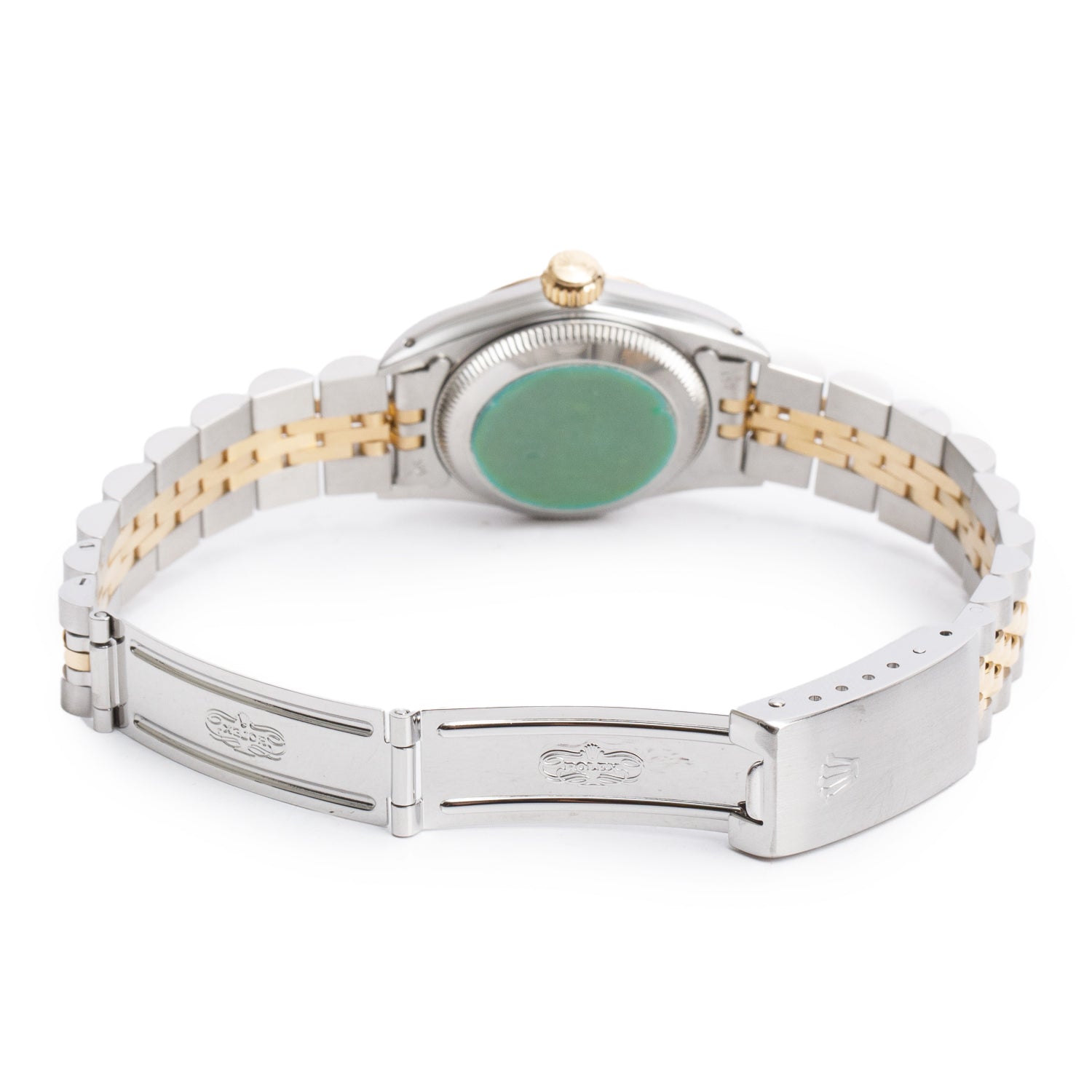 Rolex Stainless Steel & 18k Yellow Gold Oyster Perpetual 26 MM Watch Gold Dial 67193 w/ Box