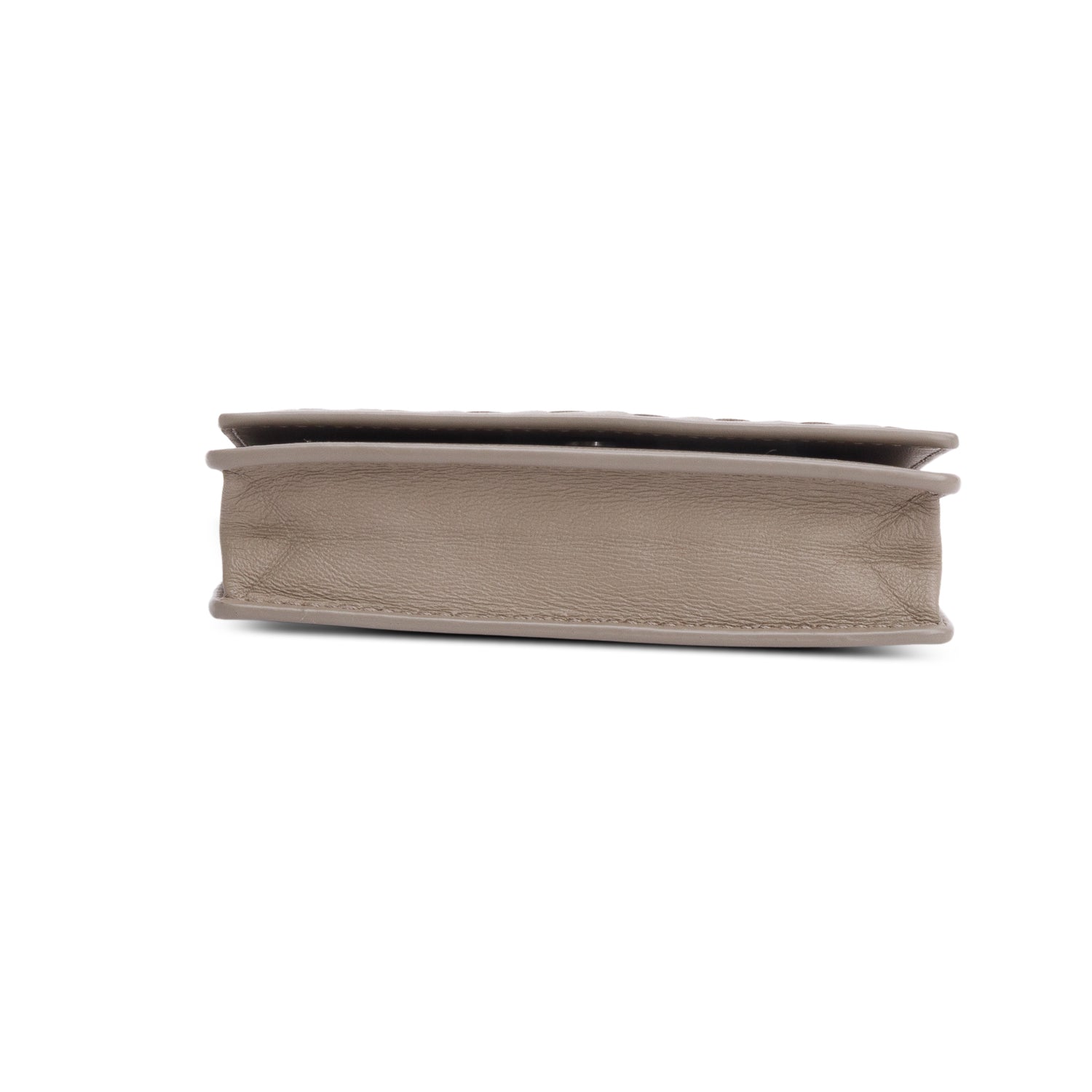 Bottega Veneta Grey Intrecciato Nappa Flap Card Case