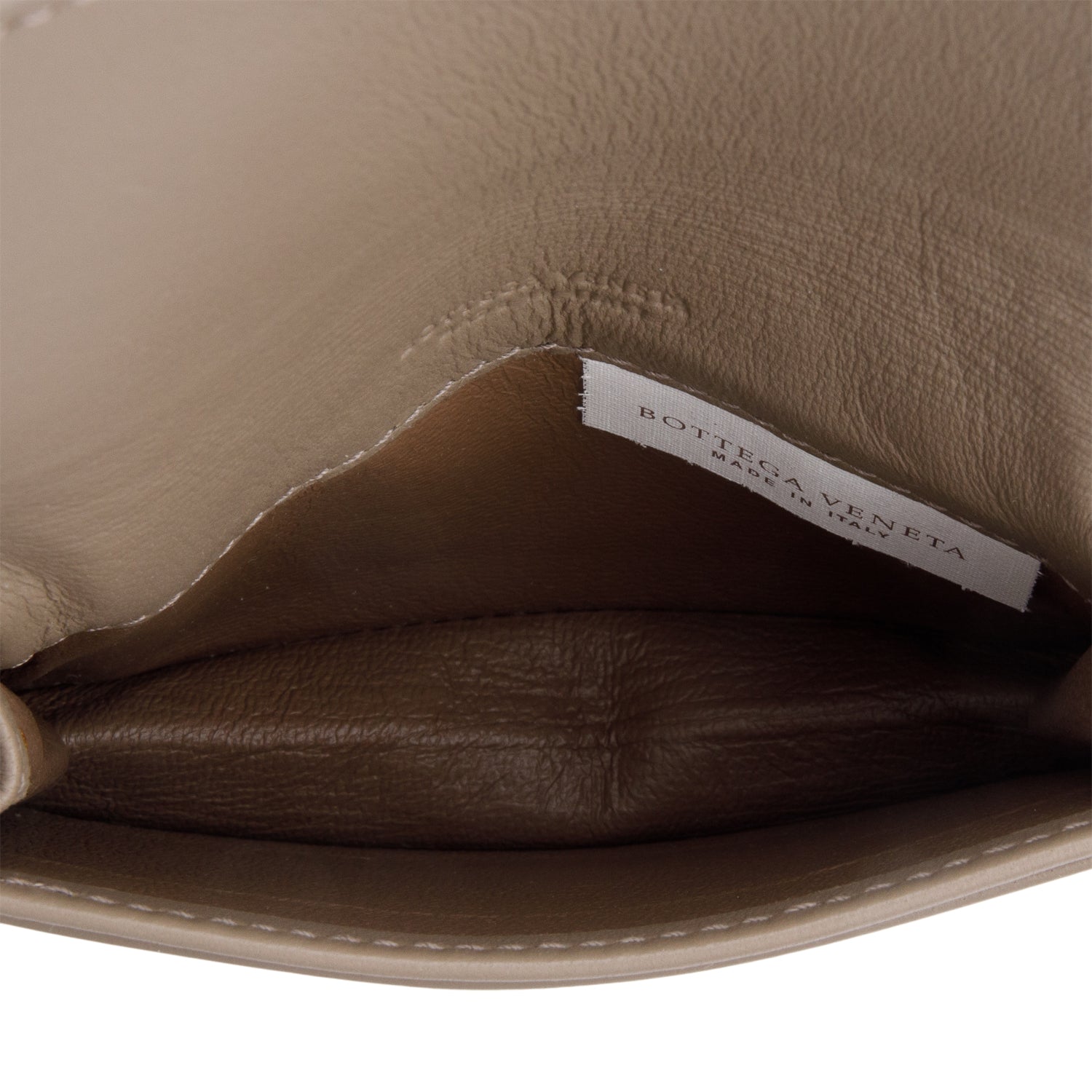 Bottega Veneta Grey Intrecciato Nappa Flap Card Case